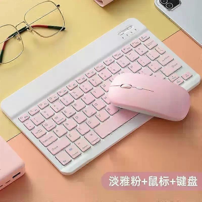 Universal Portable BT Rechargeable Mini Wireless Keyboard and Mouse Combo For Tablet Mobile Phone IOS Android Windows