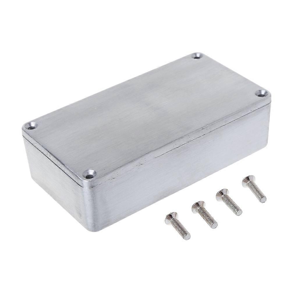 Effect Aluminum Box Metal Electrical for Case Guitar Instrument Enclosure DIY  Silver