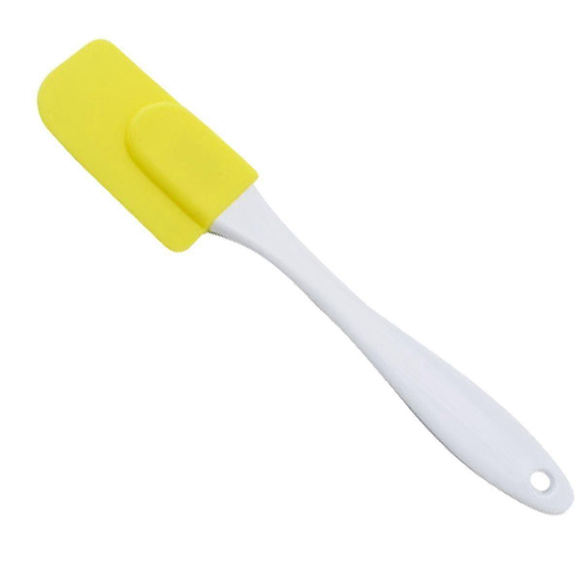 Yellow Kitchen Tool with Silicone Spatulas Butter Cream Scraper and Mixing Function for Cake Baking