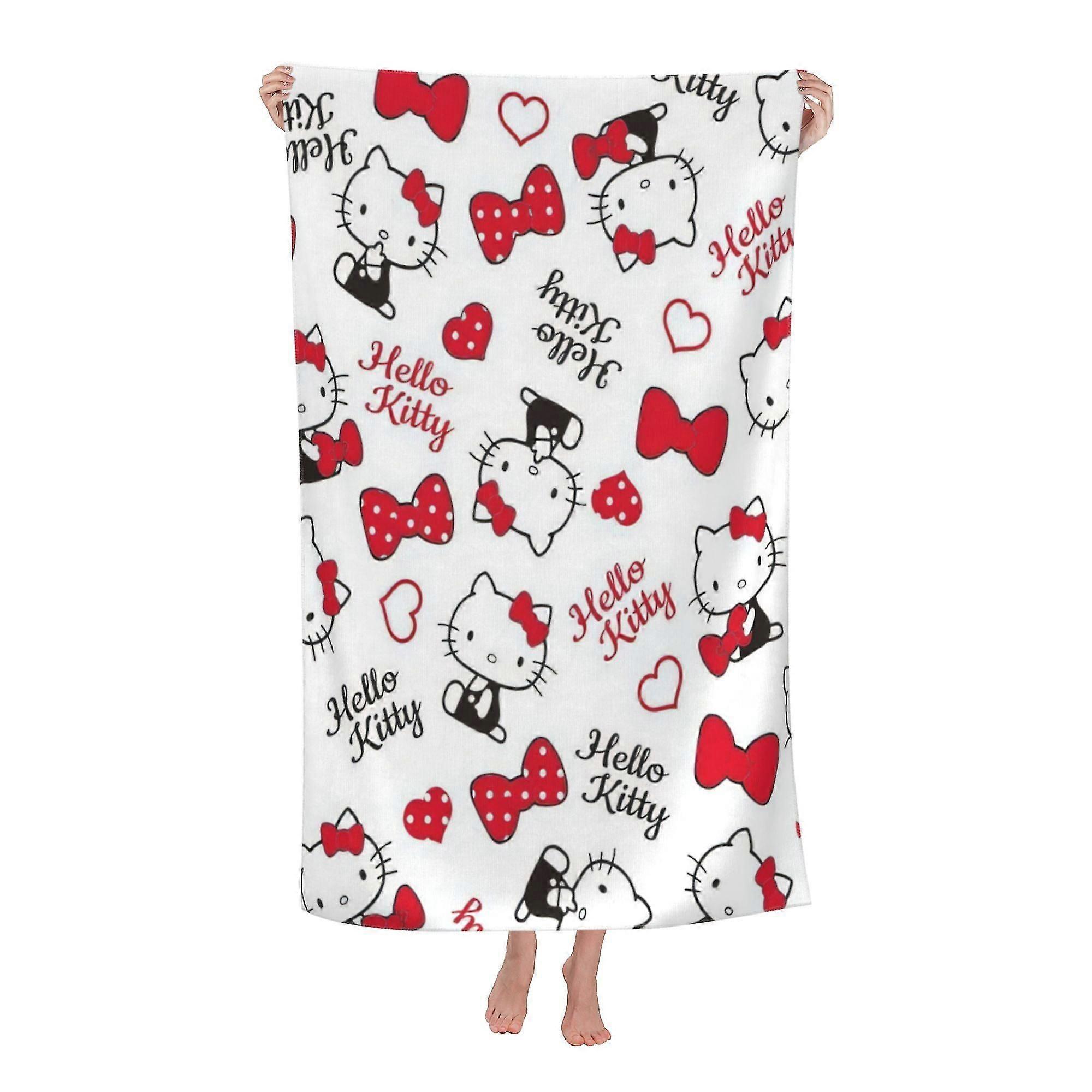 Hello Kitty Beach Towel, Large Microfiber Bath Towel #p7c8
