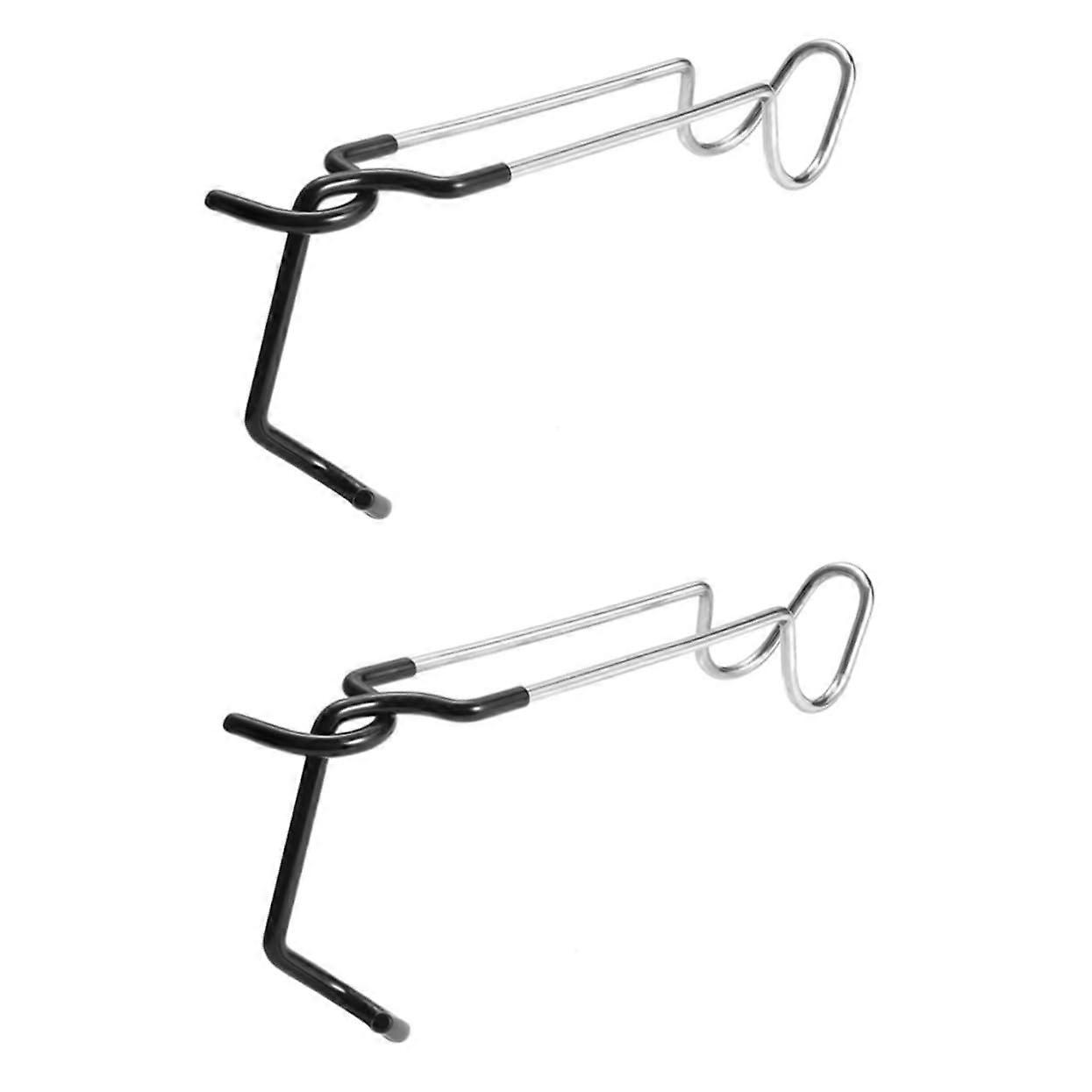 2pcs Light Hook Stainless Steel Rubber-Coated Camping Gear Hook 2 Pack