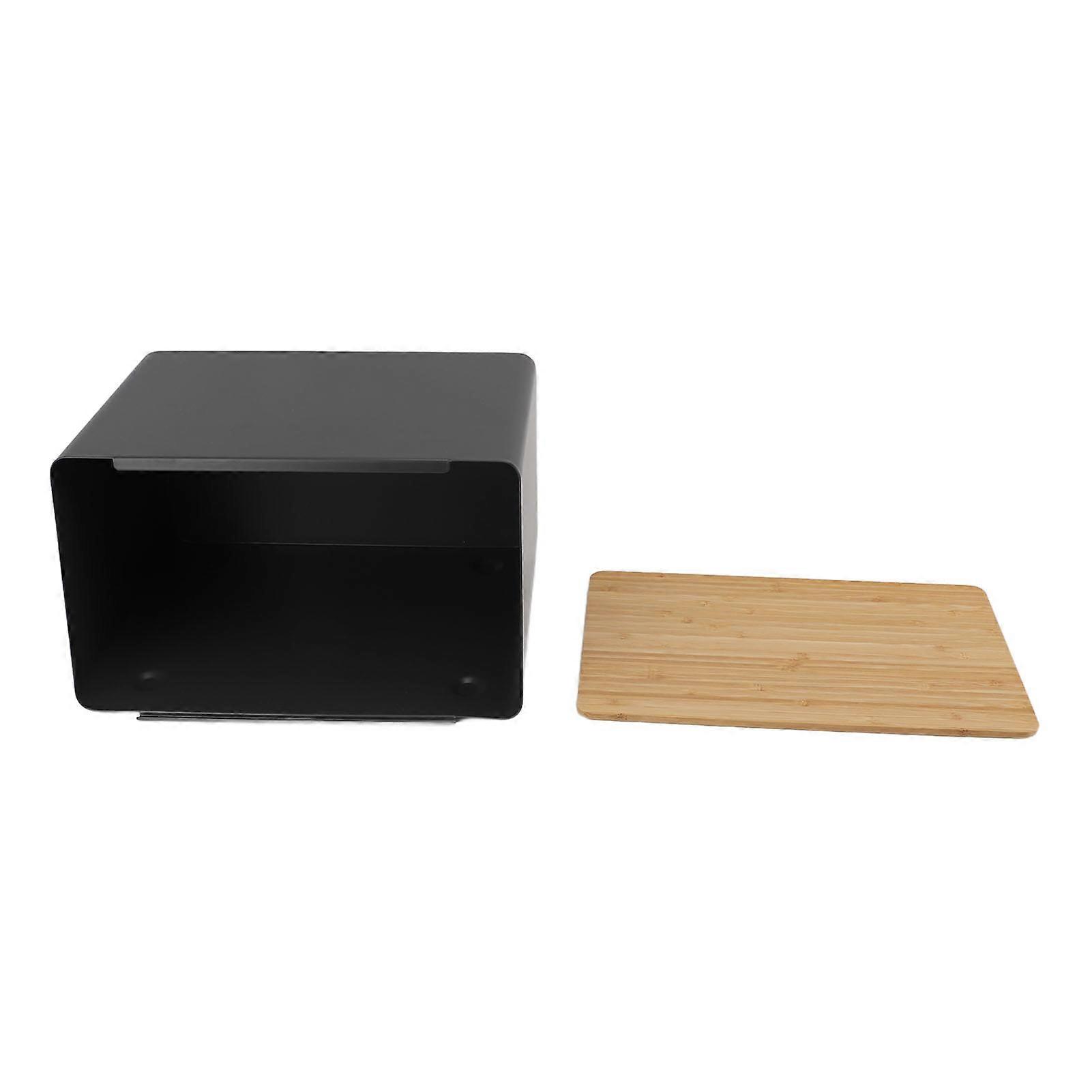 Spacious Portable Metal Bread Box with Lid for Home Use