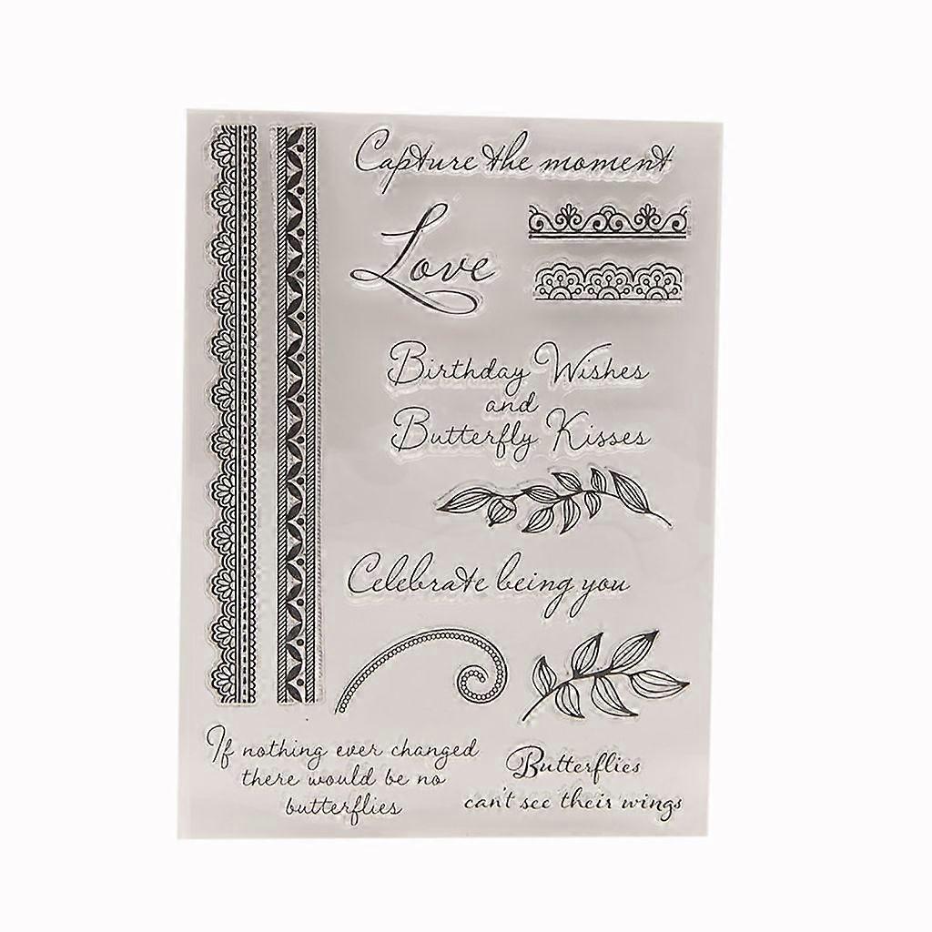 Flower Lacing Pattern Clear Stamp for Valentines Card Making Scrapbooking