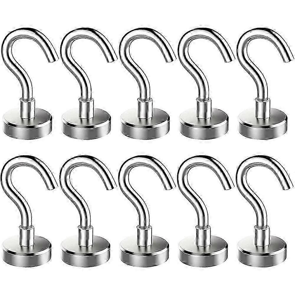 Neodymium Strong Magnetic Hooks - Set of 10 Hooks for Versatile Storage Solutions at Home
