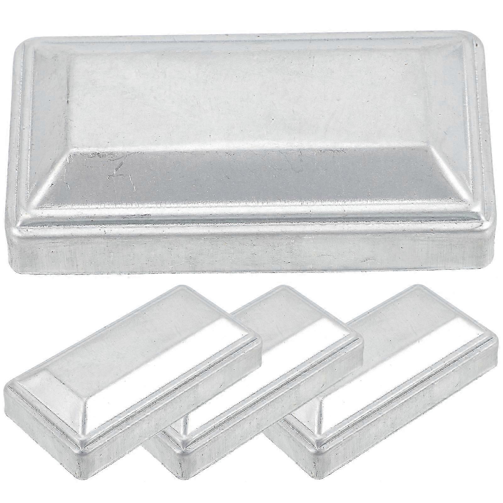 4Pcs Post Caps καλύπτουν διακοσμητικά φράχτη Post Caps ορθογώνια καλύμματα στύλων