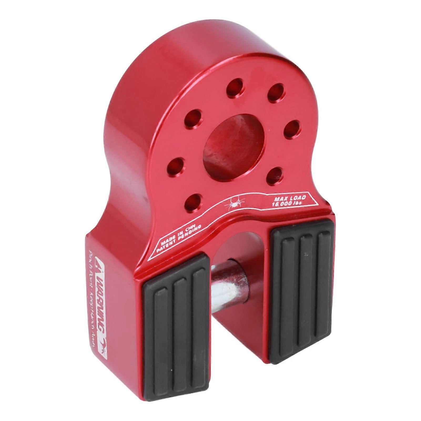 Flat Winch Shackle Mount, Winch Hook 16000lb with Loading Rubber Side Guard Aluminium Alloy