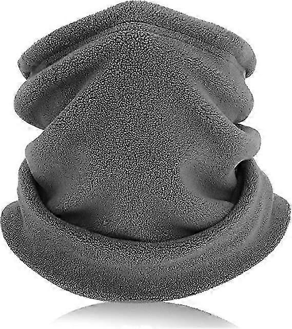 Winter neck warmer, double wool snow scarf, neck ear warmer