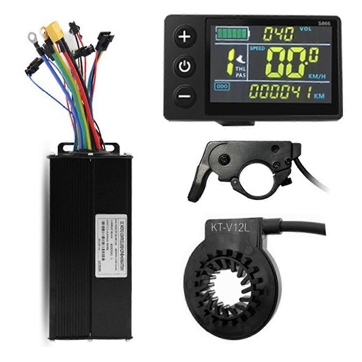Ebike Sinawave Controlador de três modos 36V / 48V / 52V 40A com motor de cubo de roda 24V-48V LCD DIsplay S866