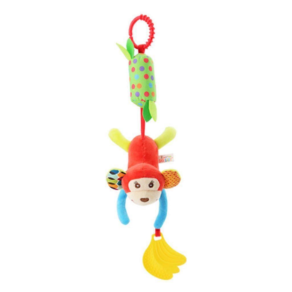 Education Toy for Baby Soft Cartoon Squeaker Plush Rattle Toy for Crib Stroller