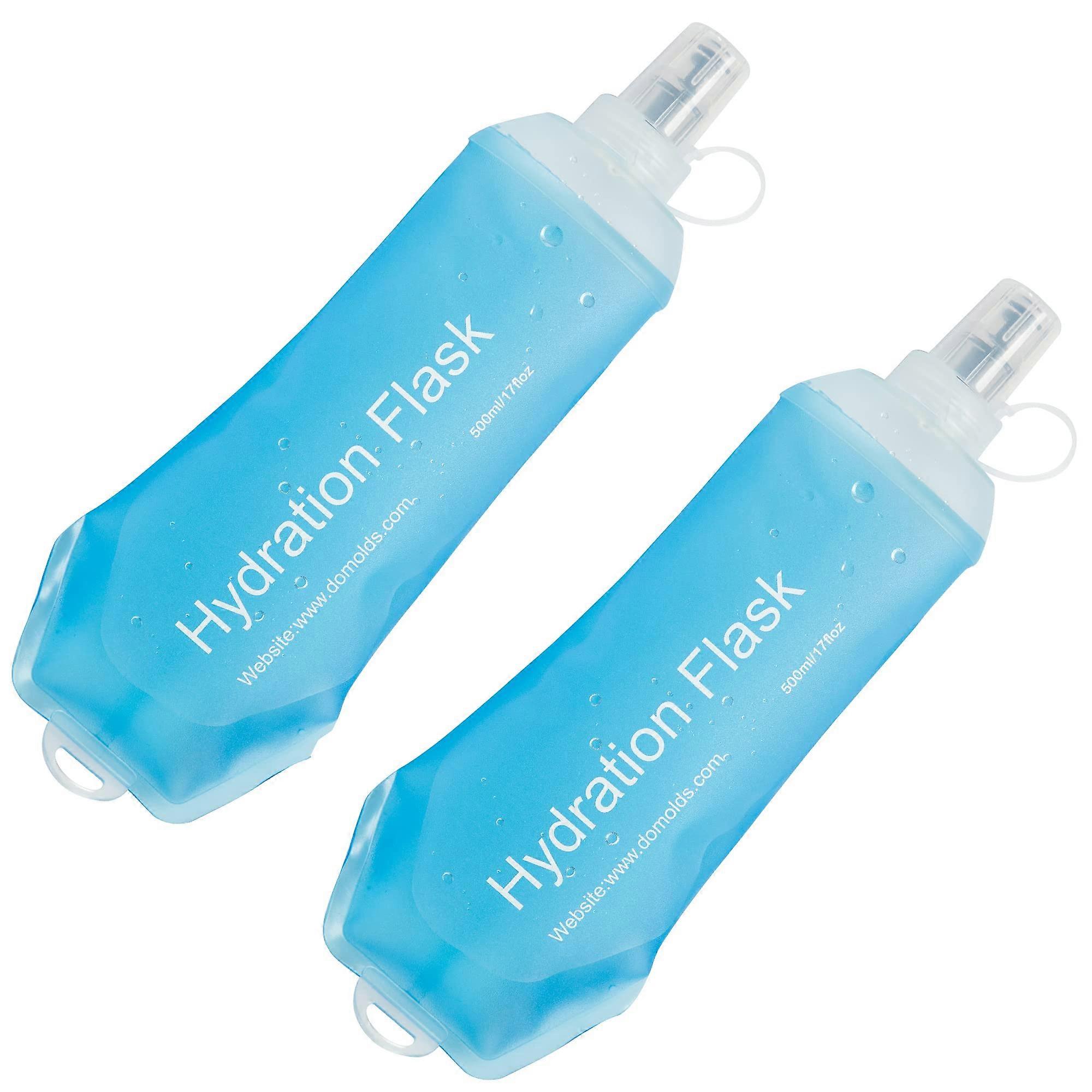 Soft Flask T Foldable Running Hydration Flask, Soft Collapsible Bottle Water for Hydration Pack Cycling Marathon Running Hiking