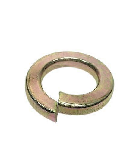 (Qty 100) 5/16' Standard Split Lock Washers Grade Hardened 8 Yellow Zinc for DIY Real Men