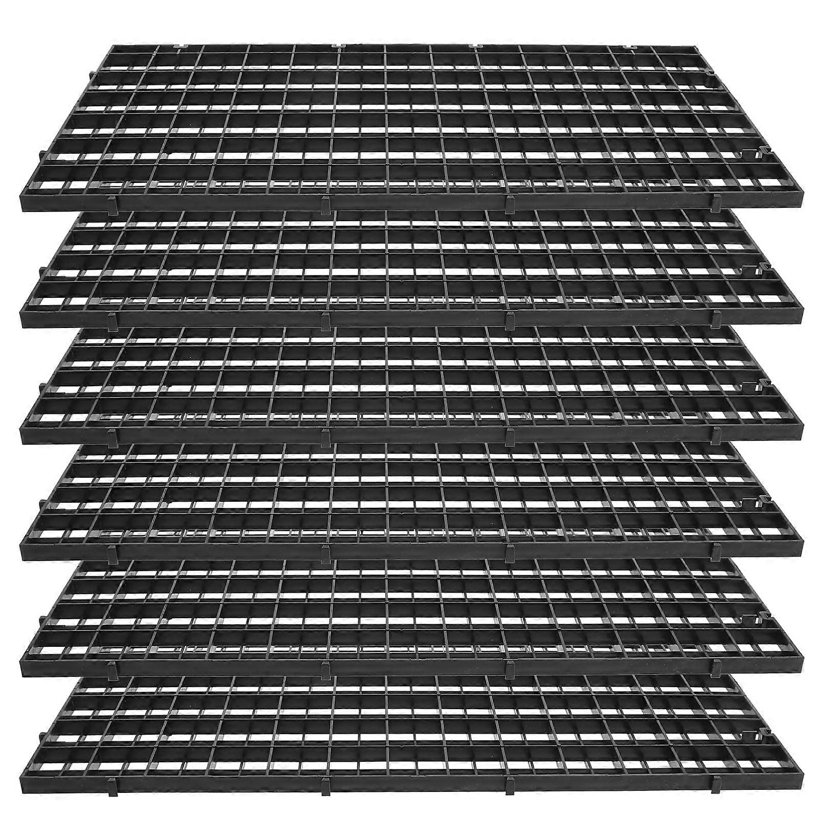 Sturdy Plastic Fish Tank Filtration Plates 6pcs Set for Fish Tank Isolation Net and Breeder Divider Box
