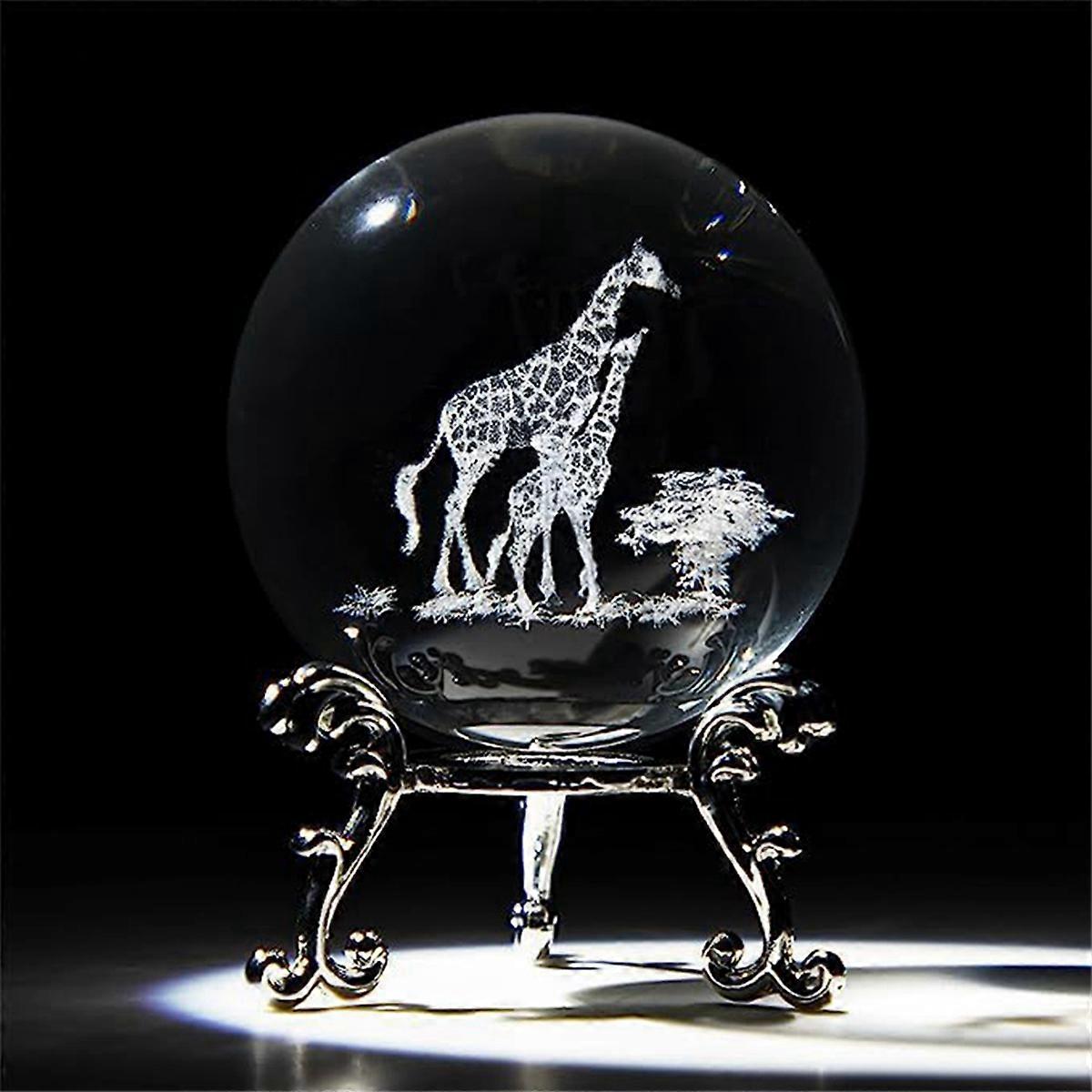 3D Laser Engraved Starry Crystal Decorative H