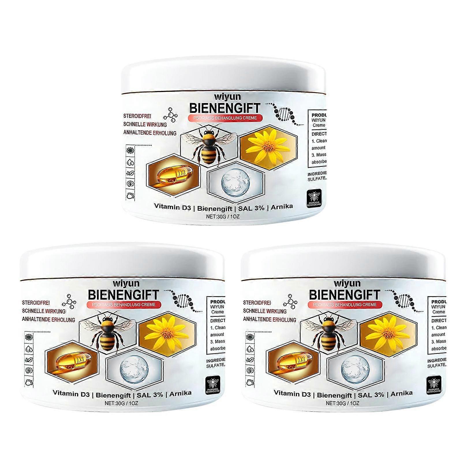 1/3/5pcs Bee-Venom Psoriasises Cream Skin Redness Relief Anti-itch Cream for All Skin Types