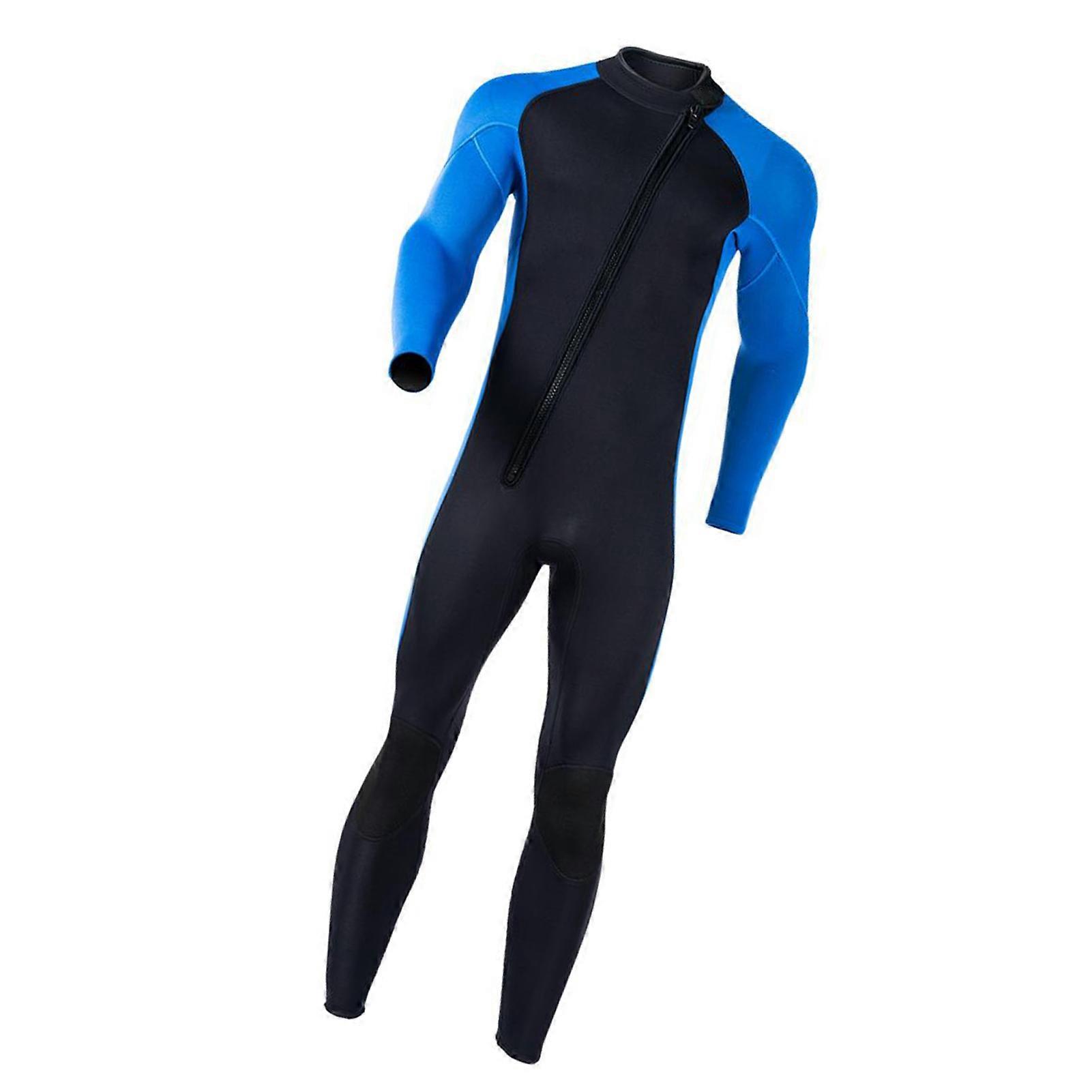 Men 3mm Neoprene Wetsuits Adult One Piece Full Body Long Sleeves Diving Suit