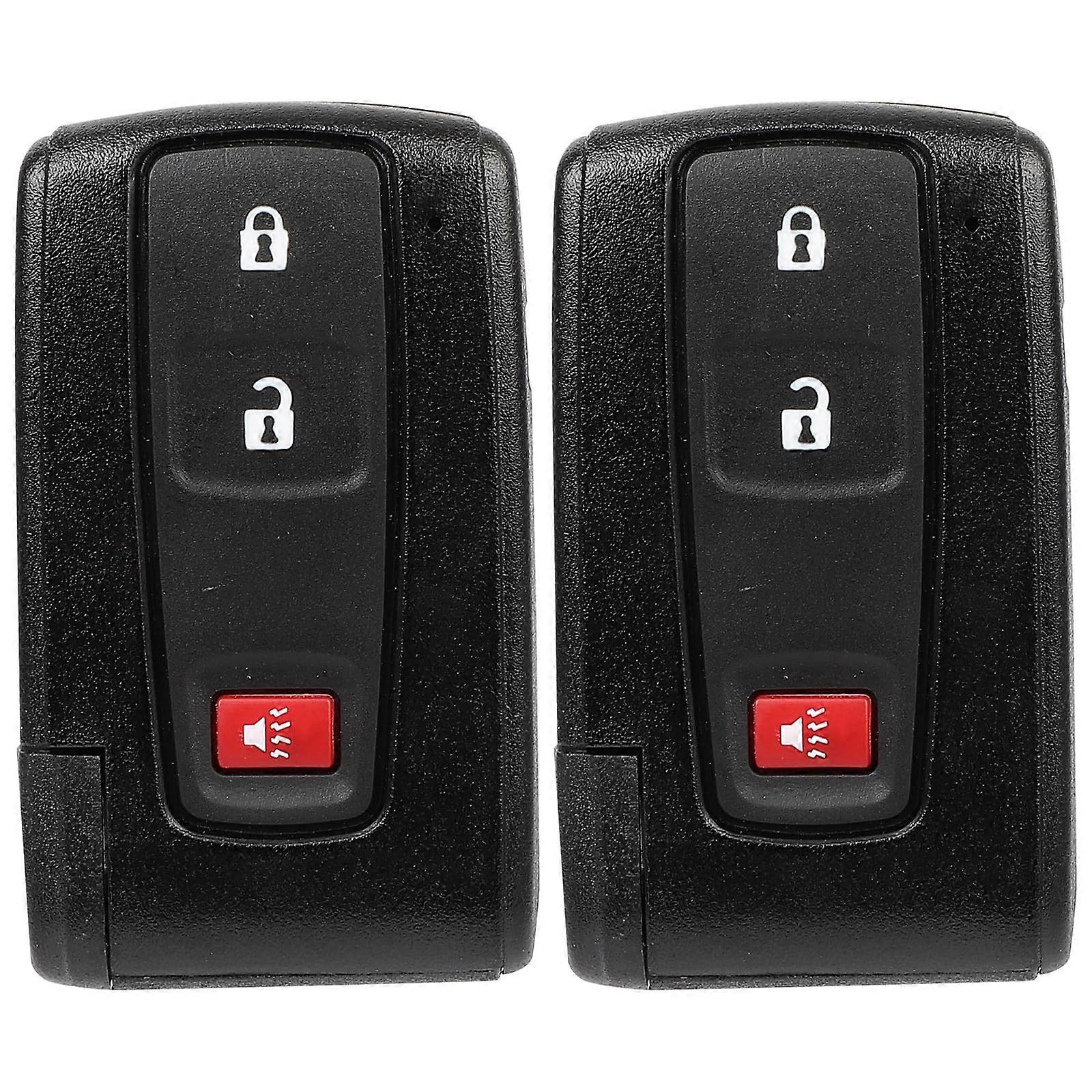 Key Fob Shell Case Replacement 3-Button For Toyota Prius 1.5L 2004-2009 2-Pack