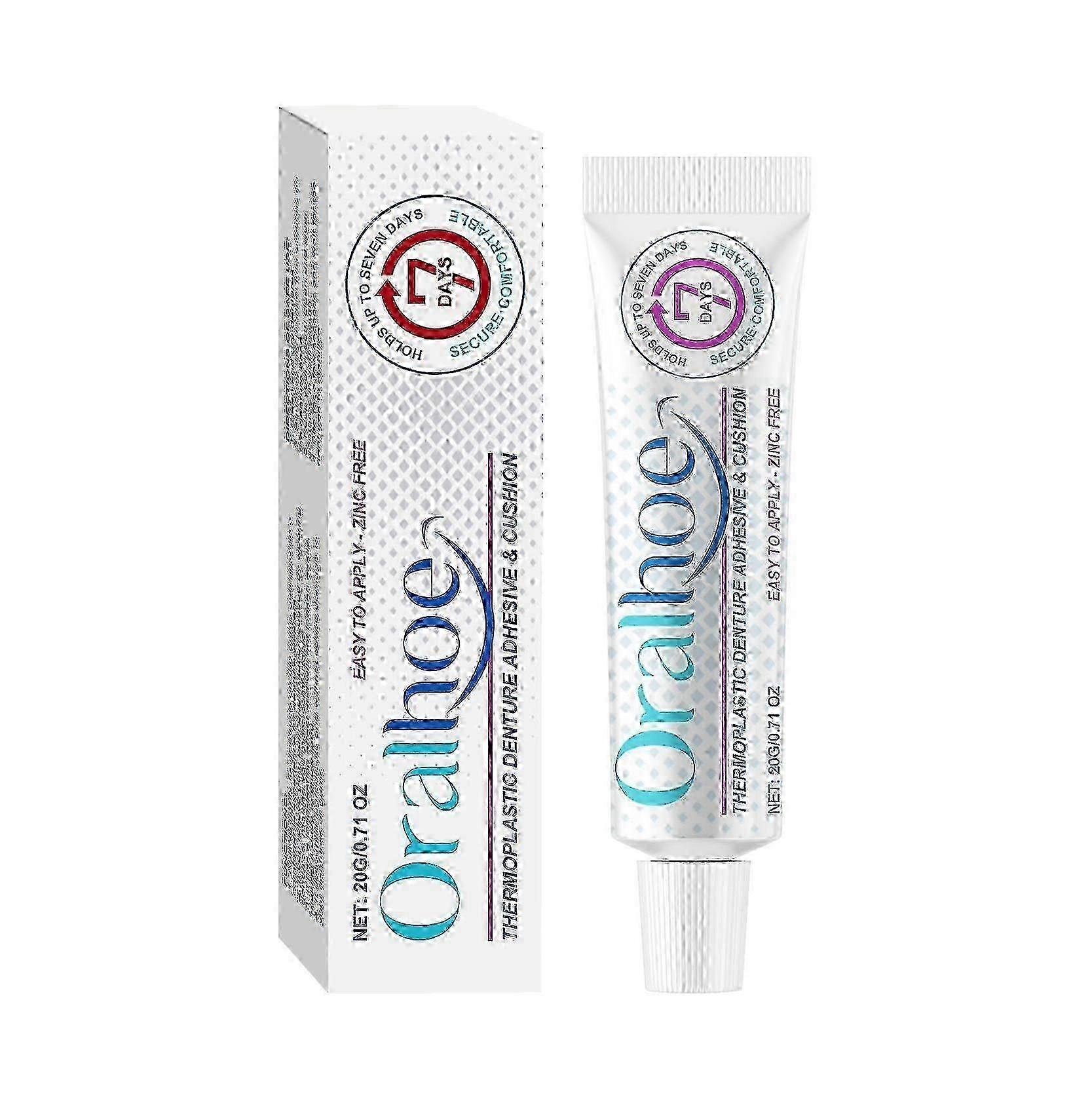 وسادة لاصقة لطقم الأسنان بالحرارة - ثبات قوي ، مريح ، حاجز غذائي