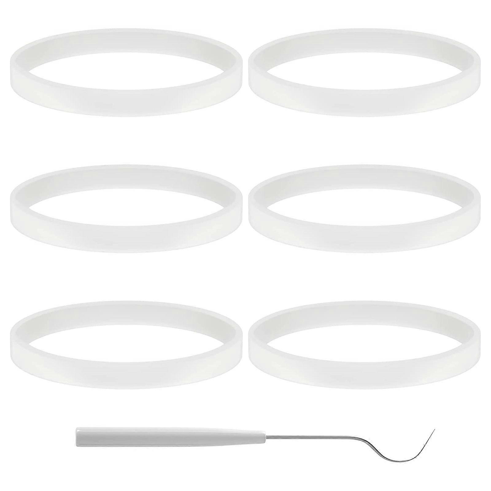 6 Pcs Rubber Sealing Gasket Blenders White O-Ring Gasket Replacement for Auto iQ Series Mixer Part Easy to Replace