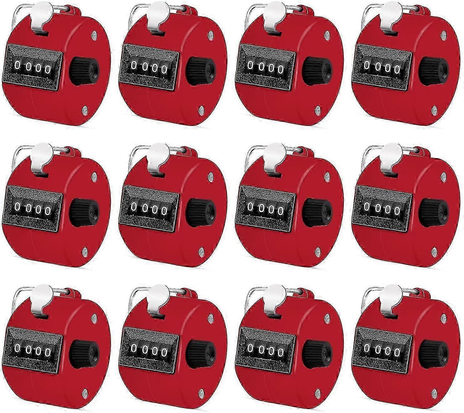 12 Pieces Manual Counting Counter Manual Mechanical Handheld Pitch Counter With Ring For School Golf And Knitting Row Crochet