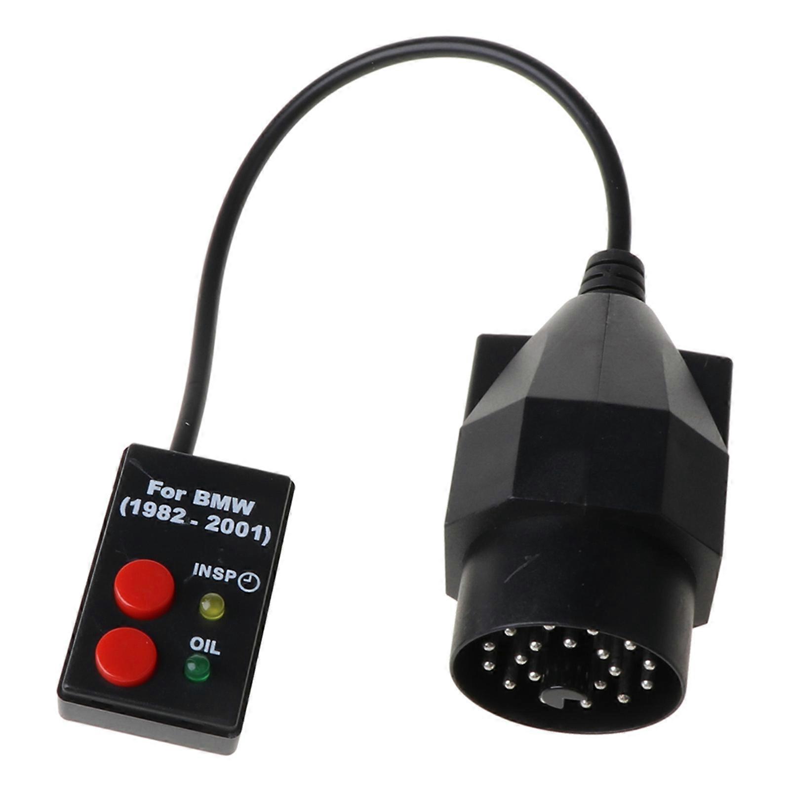 20 Pin Reset Tool 20 Pin Sockets Oil Service Reset Scan Diagnostic Tool For E30 E34 E36 E39 Durable Adapter Cable Black