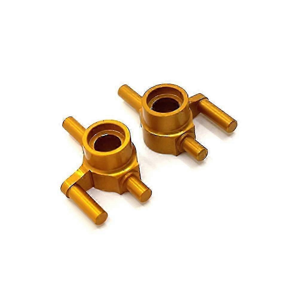 2pcs Metal Rear Wheel Cup Rear Hub Carrier Compatible With Mini-q 1/28,yellow