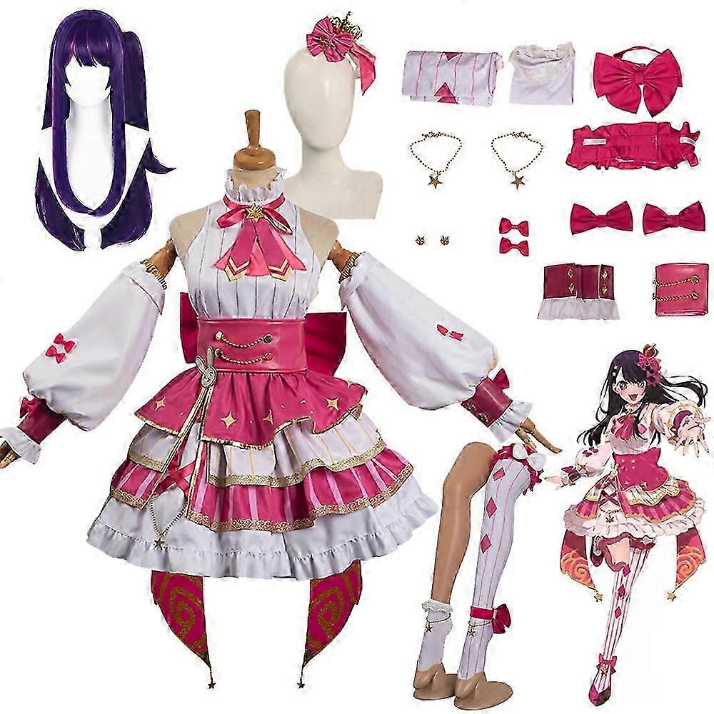 Rosa Performance Kleid für Frauen Cosplay Kostüm Ideal für Halloween und Karnevalspartys