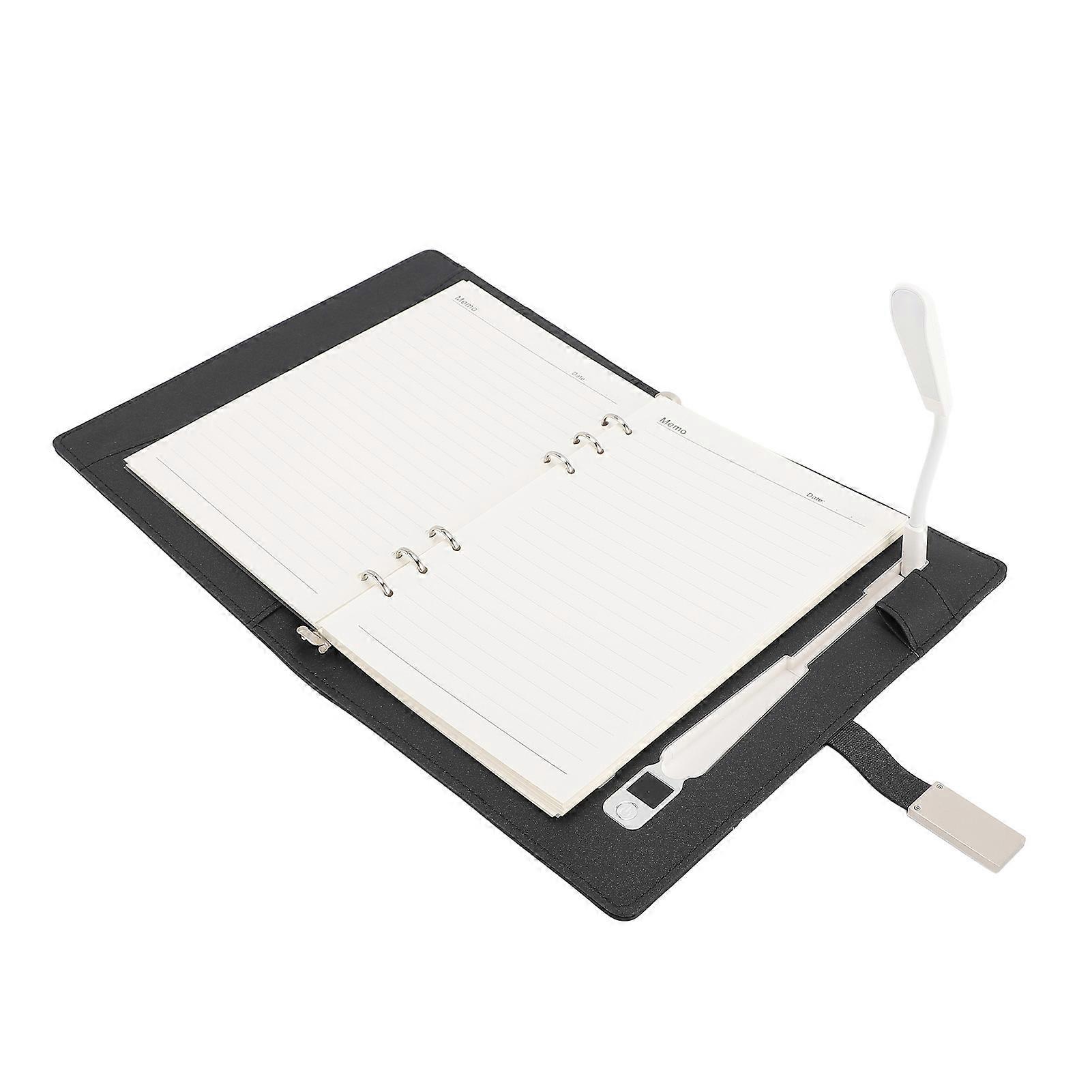 200 Pages Desk Lamp Wireless Charging Notebook Mobile Power Notepad A5 Smart Notebook Hardcover Notebook with Reading Light For Work Journaling 