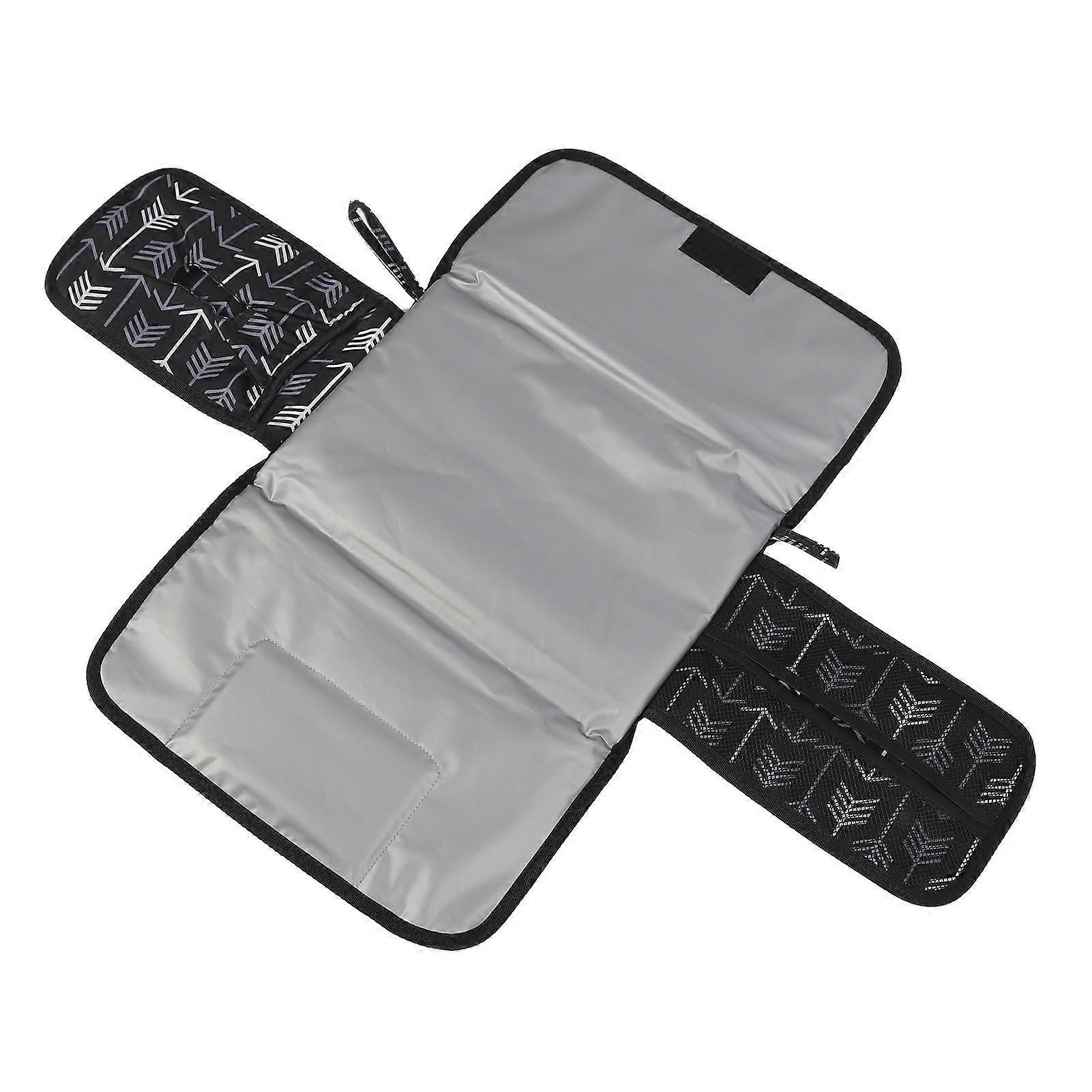 Diaper Changing Pad Foldable Waterproof Baby Diaper Pad with Hanging Strap for Travel Use Arrows Pattern