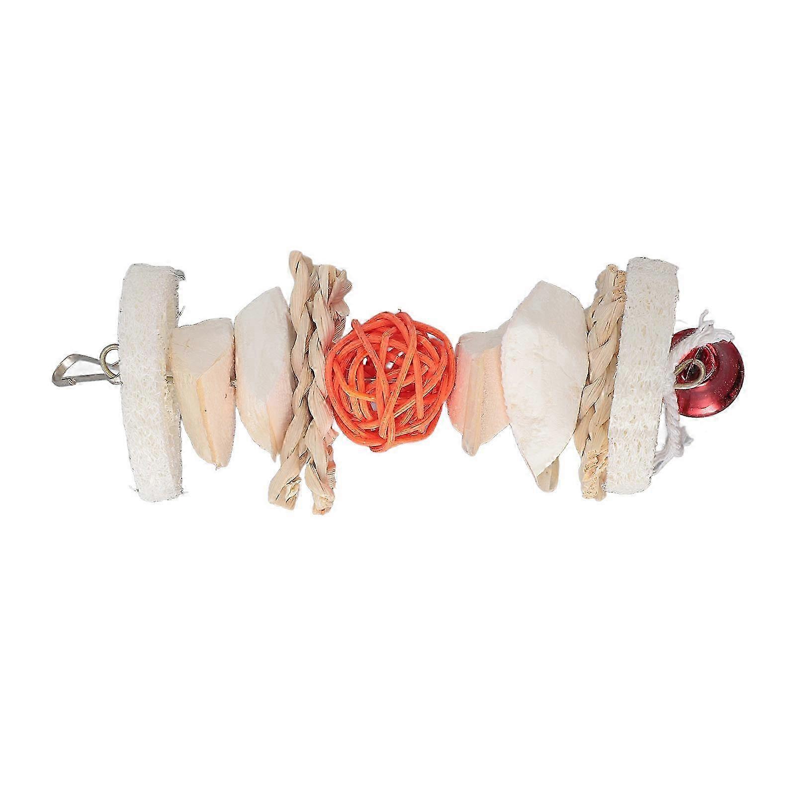 Hand Woven Calcium Supplement Cuttlefish Bone Chew Toy for Small Birds, Ideal for Parrots, Parakeets, Conures, Cockatiels, and Love Birds
