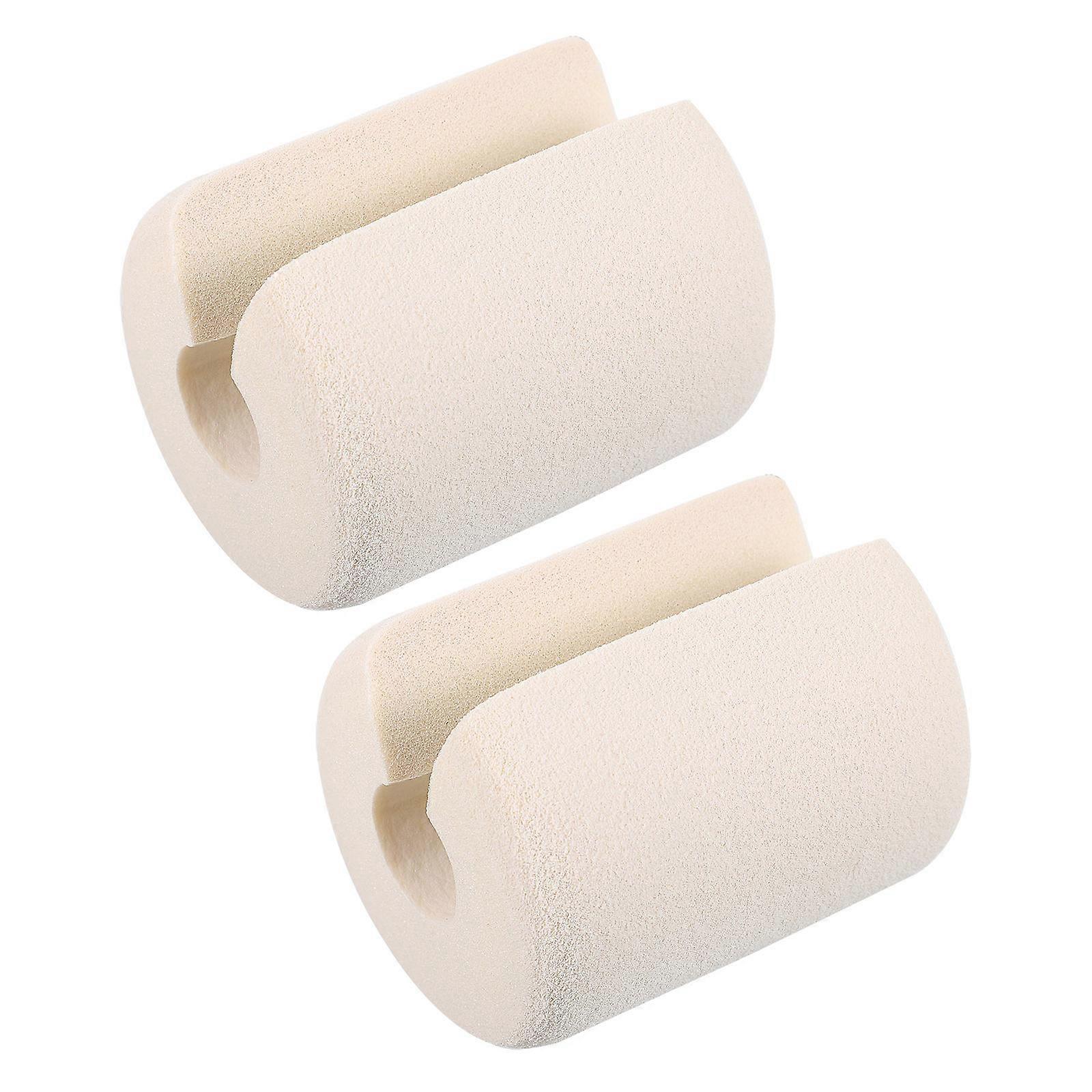 Cylindrical Door Stopper with Finger Guard for Home Use Durable Soft NBR Beige 2Pcs