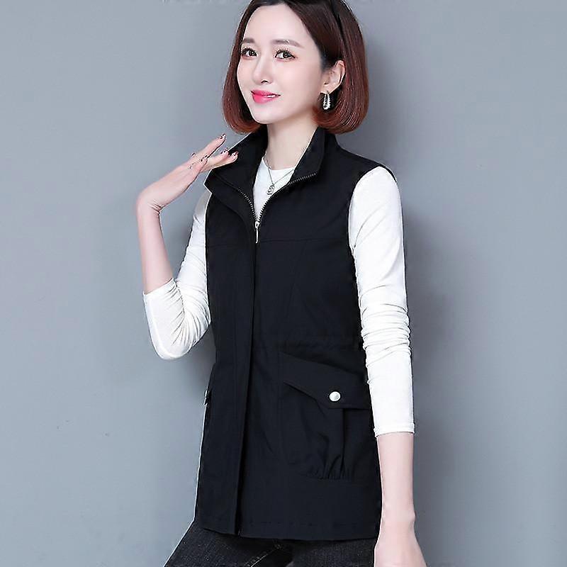 Spring Summer Vest Jacket Women's Korean Sleeveless Coat Female Thin Waistcoat Middle-Aged Mom Casual Tops Outerwear