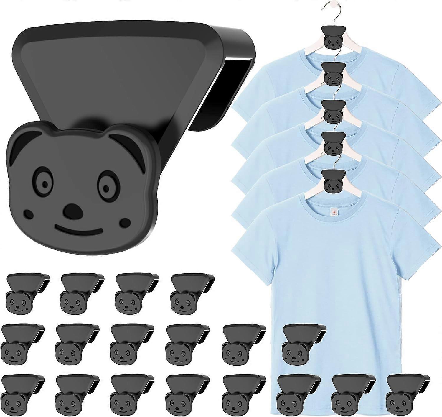 Closet hanger extension clips