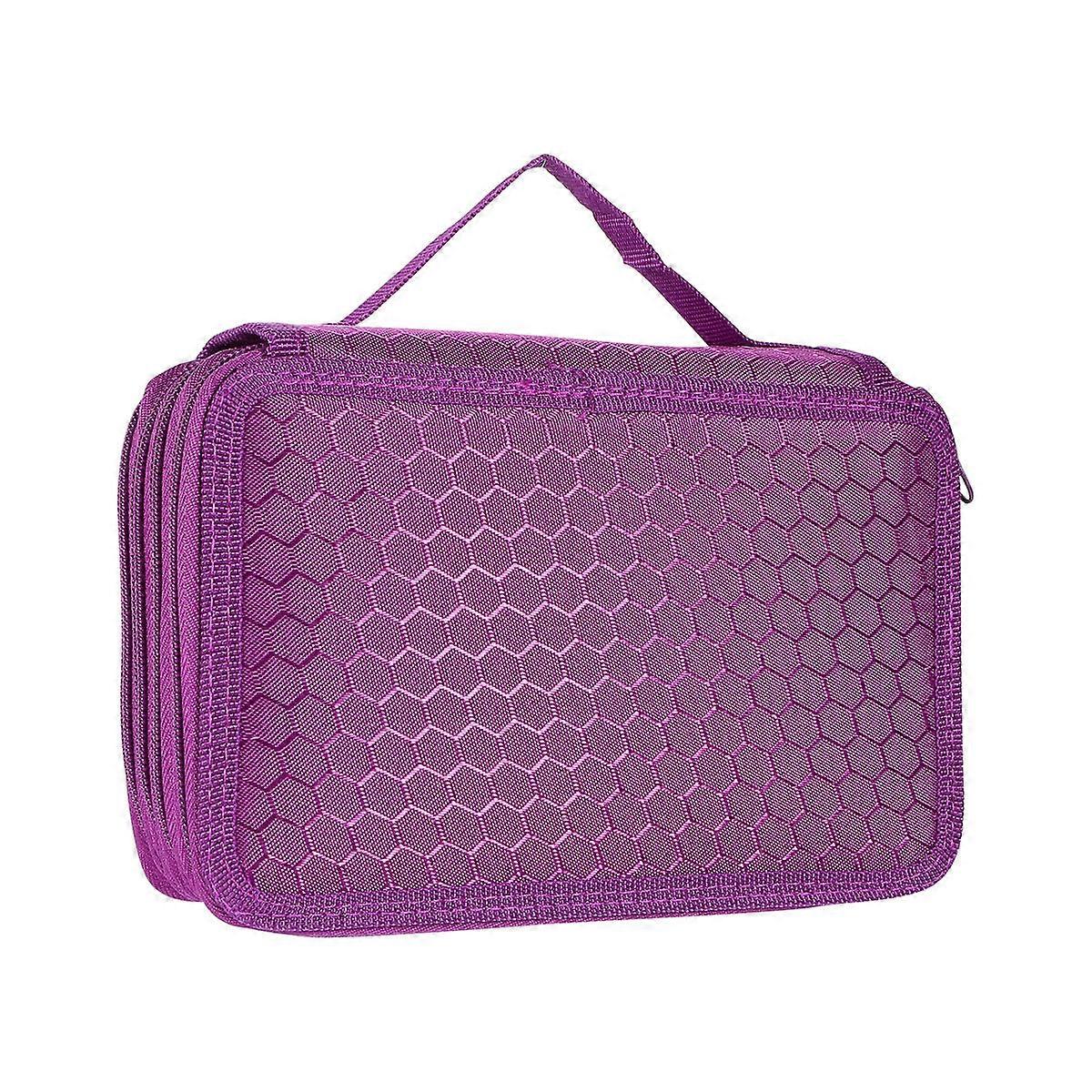 Deep Purple Multi Compartment Pencil Case for Pencils, Pens, Erasers & Sharpeners – Compact & Portable Storage Solution for School & Office