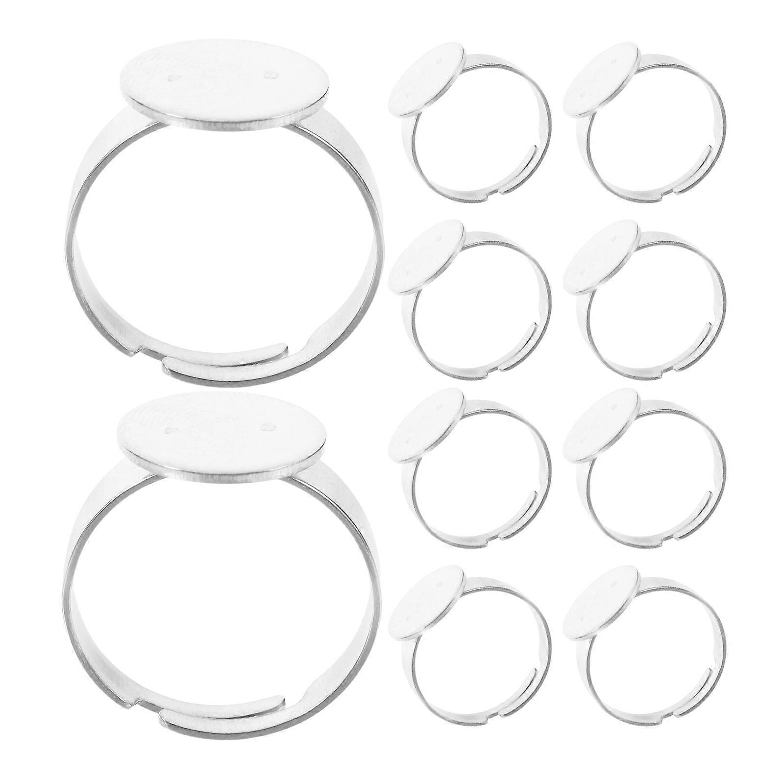 It looks like you're referencing a product listing, possibly for **stainless steel ring trays or bezel blanks** used in **DIY jewelry making**.
