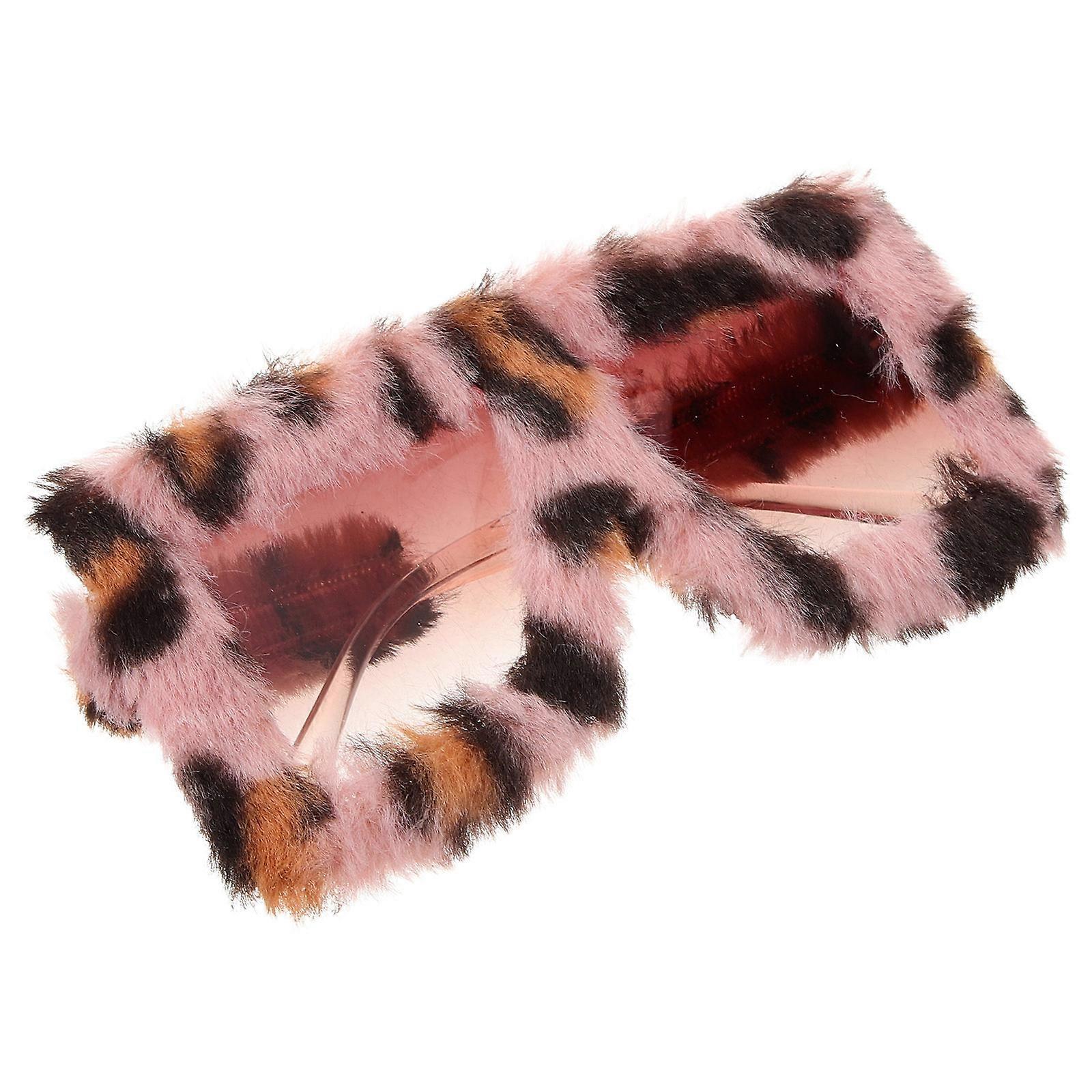 Furry Cat Eye Sunglasses Stylish Novelty Eyewear for Adults Fashionable Costume Party Accessory Fuzzy Glasses for Unique Look and Photo Props