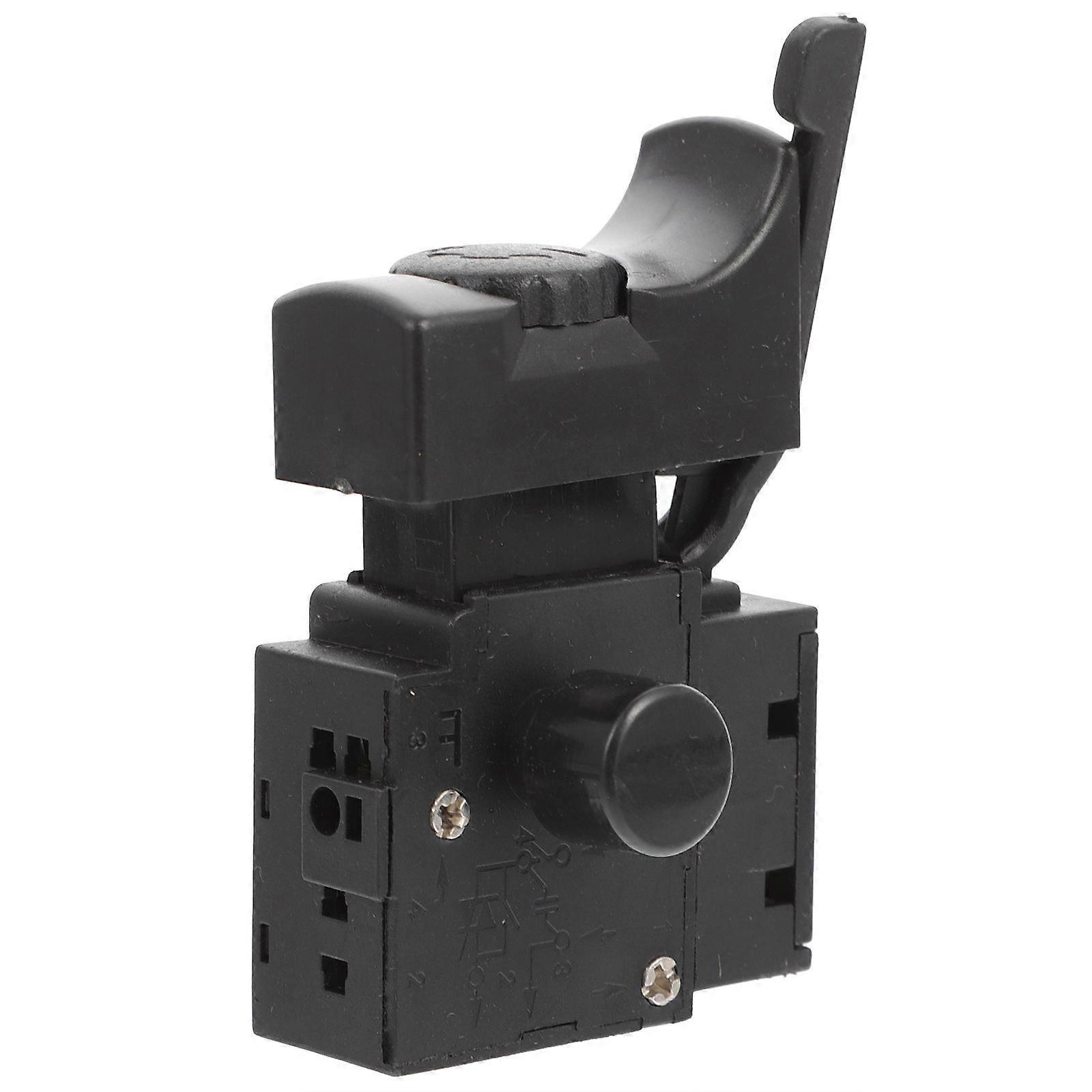 Black Plastic Control Lock Switch for Electric Hand Drill with Excellent Durability and Easy