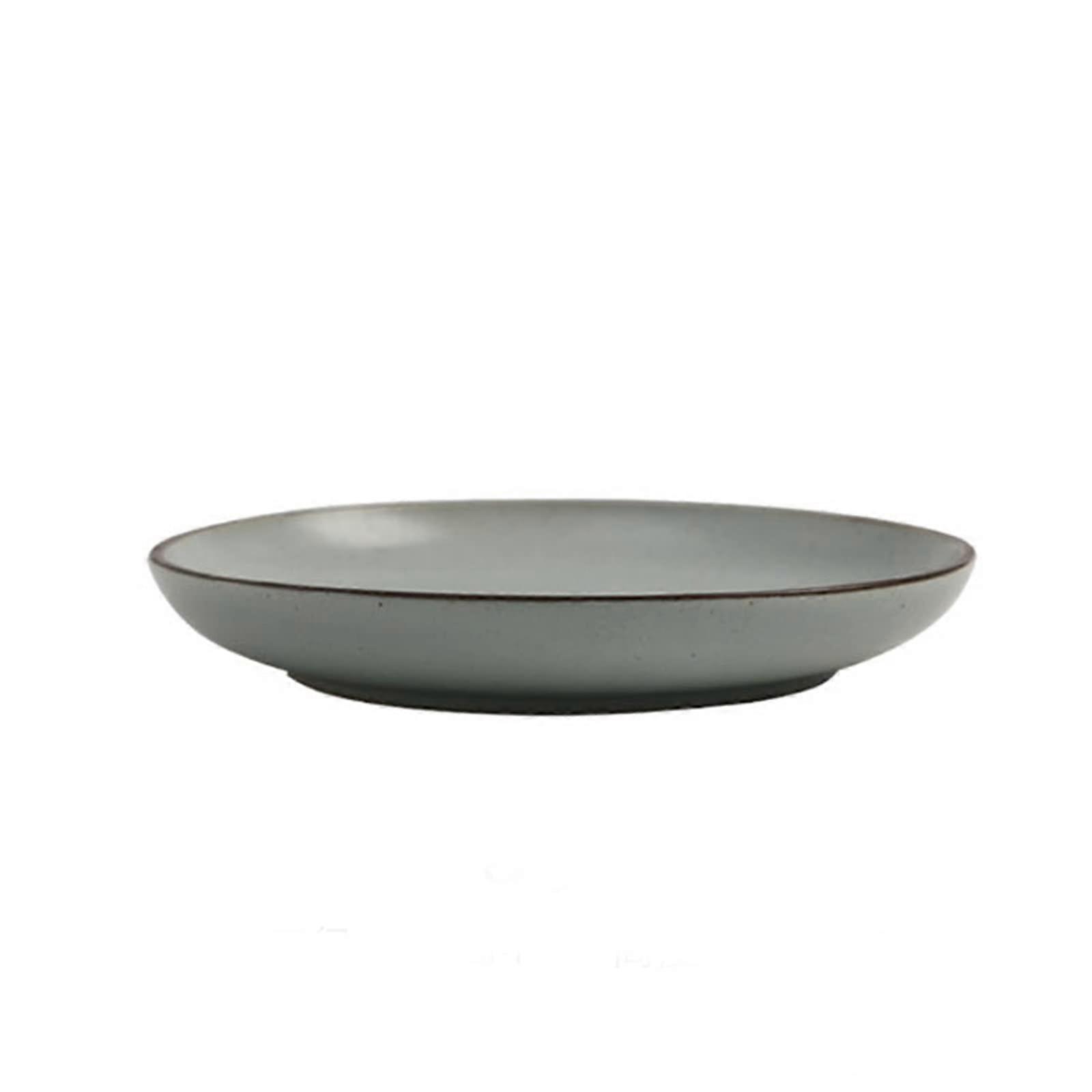 Retro ceramic plate/Dinner plate/Salad plate/Snack plate/Serving plate/5piece set