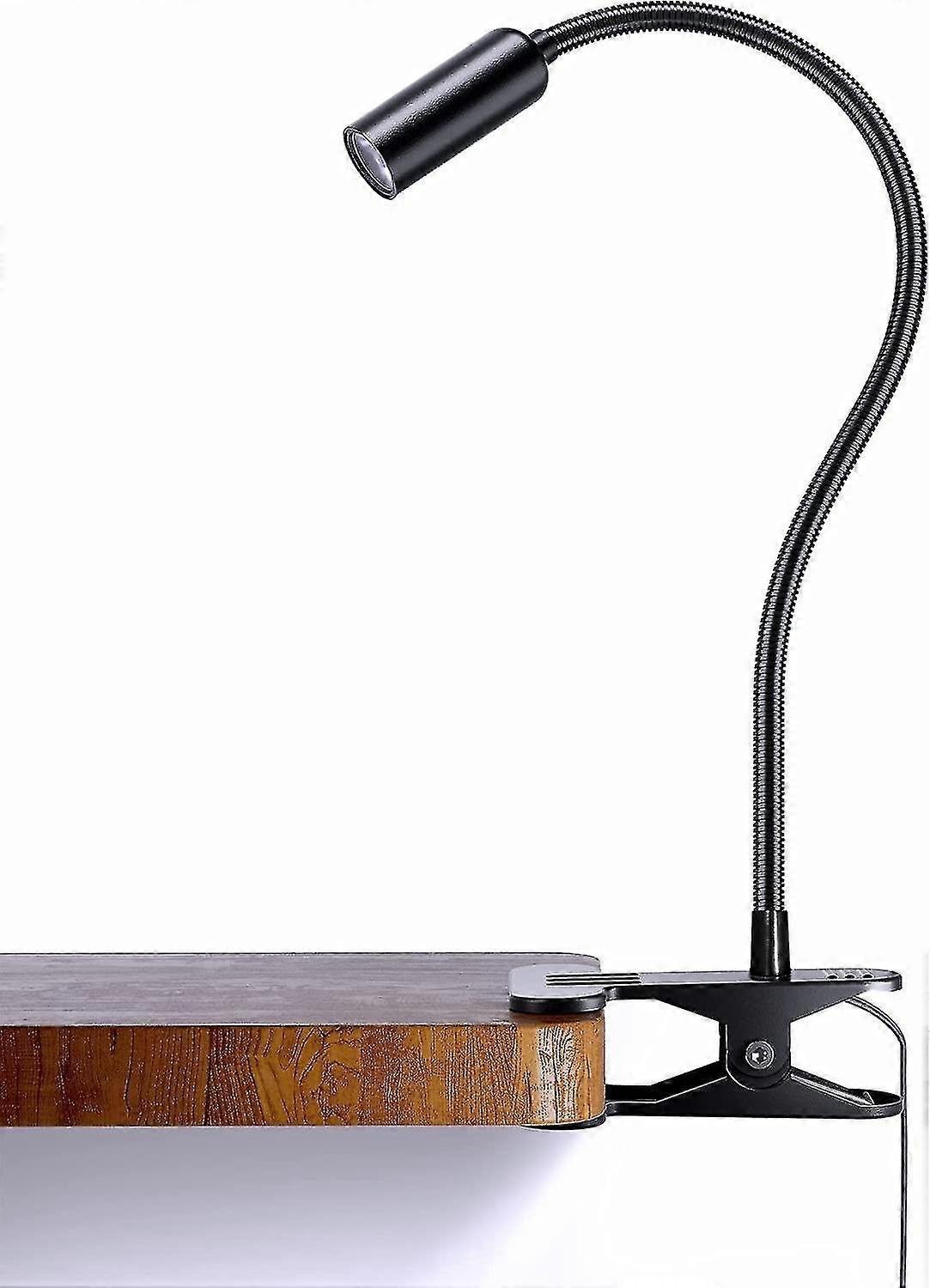 調光可能な読書灯、机、ベッドサイド、ヘッドボード用の目の保護ブッククランプランプのクリップ - 柔軟なアルミニウムLEDランプ