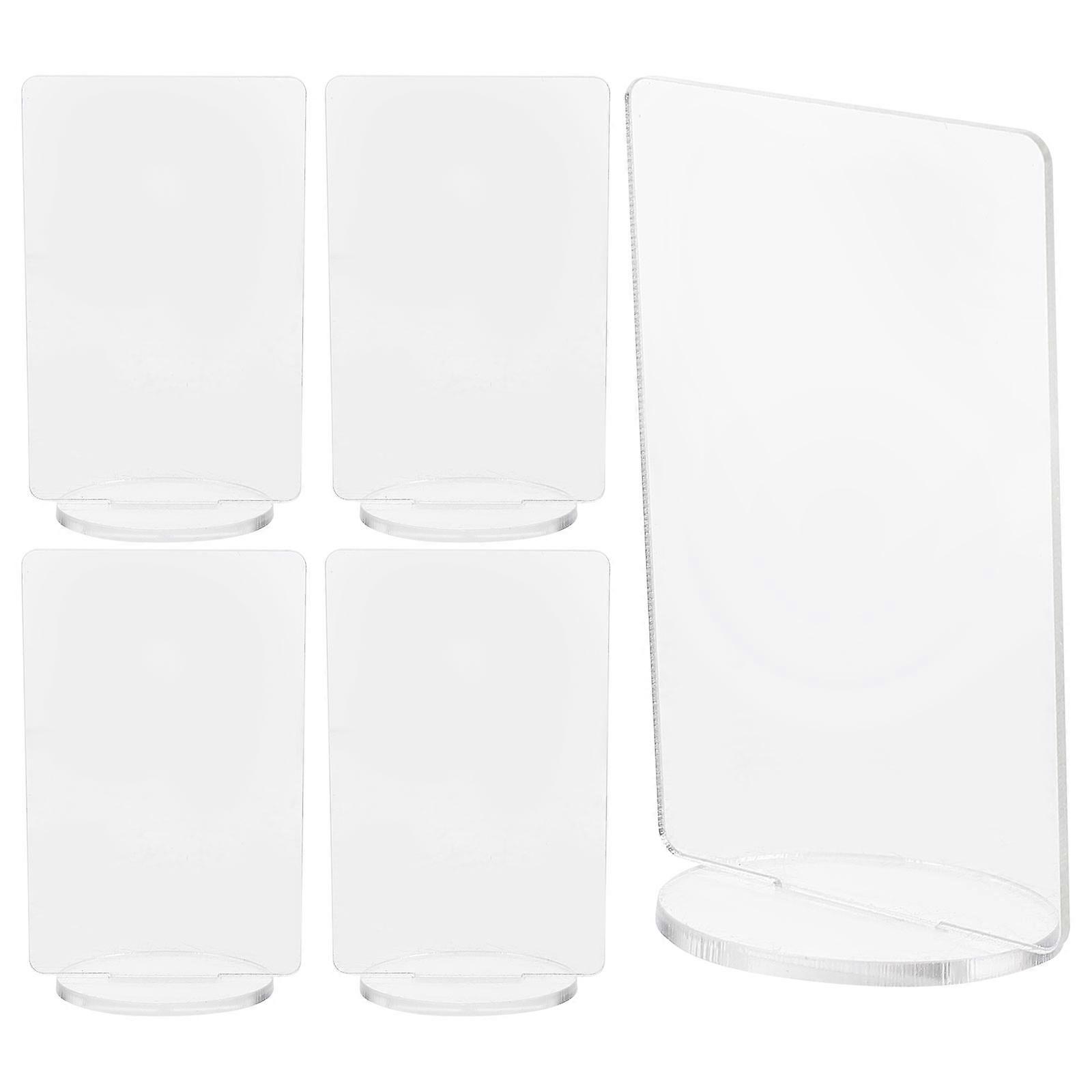Clear Place Card Wedding Table Card Rectangular Acrylic Simple Design For Weddings 5Pack