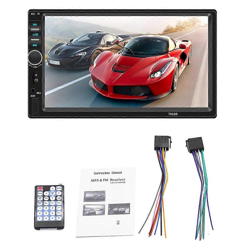7018B Car Stereo Receiver 7-inch Touch Screen Multimedia Bluetooth-compatible Mirror Link USB TF MP5