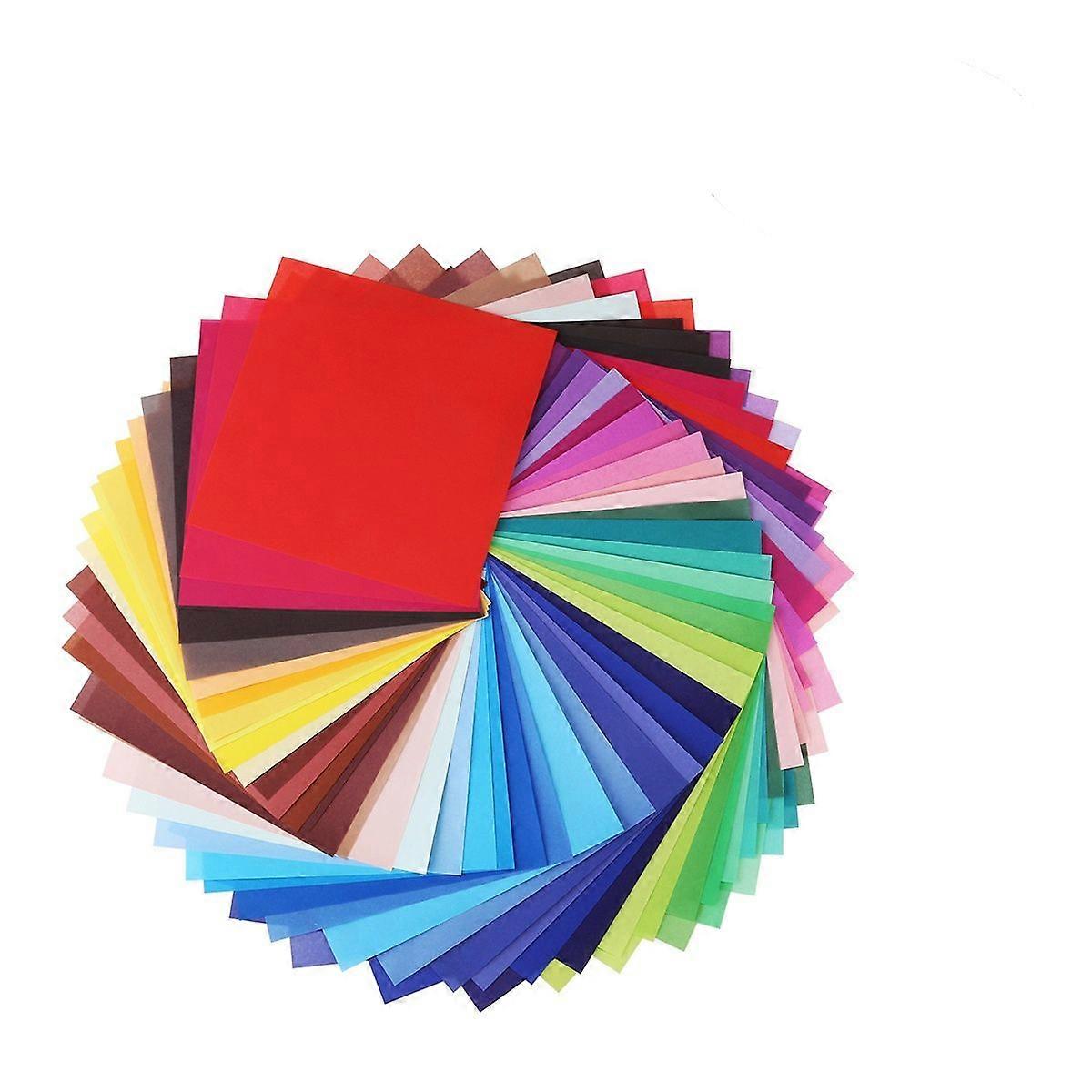 50 Sheets Vivid Colors Single Sided Origami Paper Square Sheet for Arts and Crafts Projects 15 * 15cm