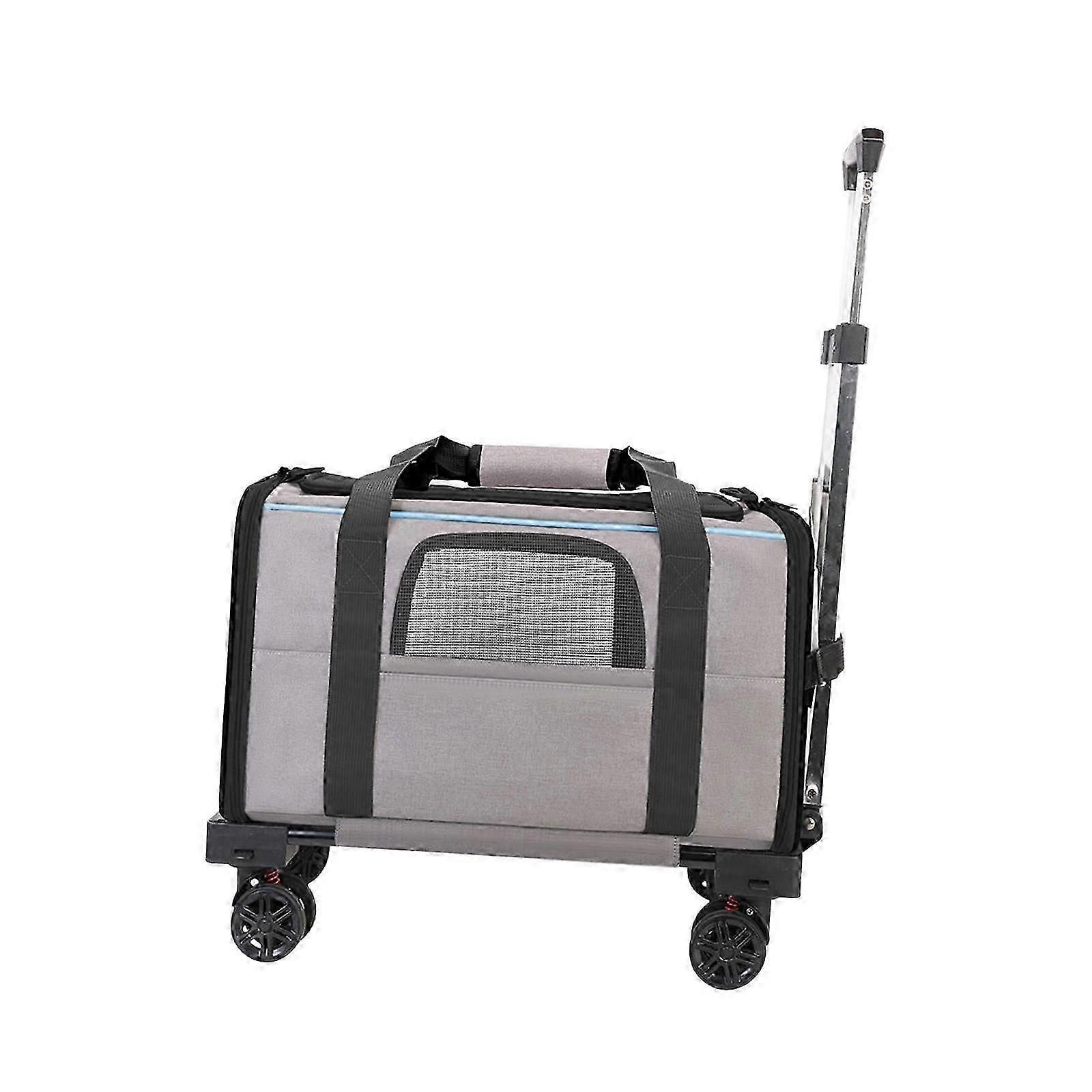 Rolling Pet Carrier with Wheels for Kittens and Small Dogs - Ideal for Travel and Trips