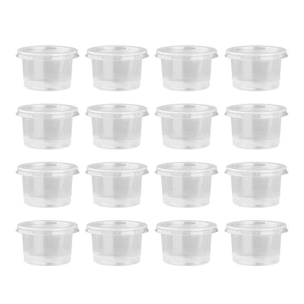 50PCS 140ml使い捨てプラスチック容器透明部分カップボウル、ムースソースゼリーヨーグルト用蓋付き