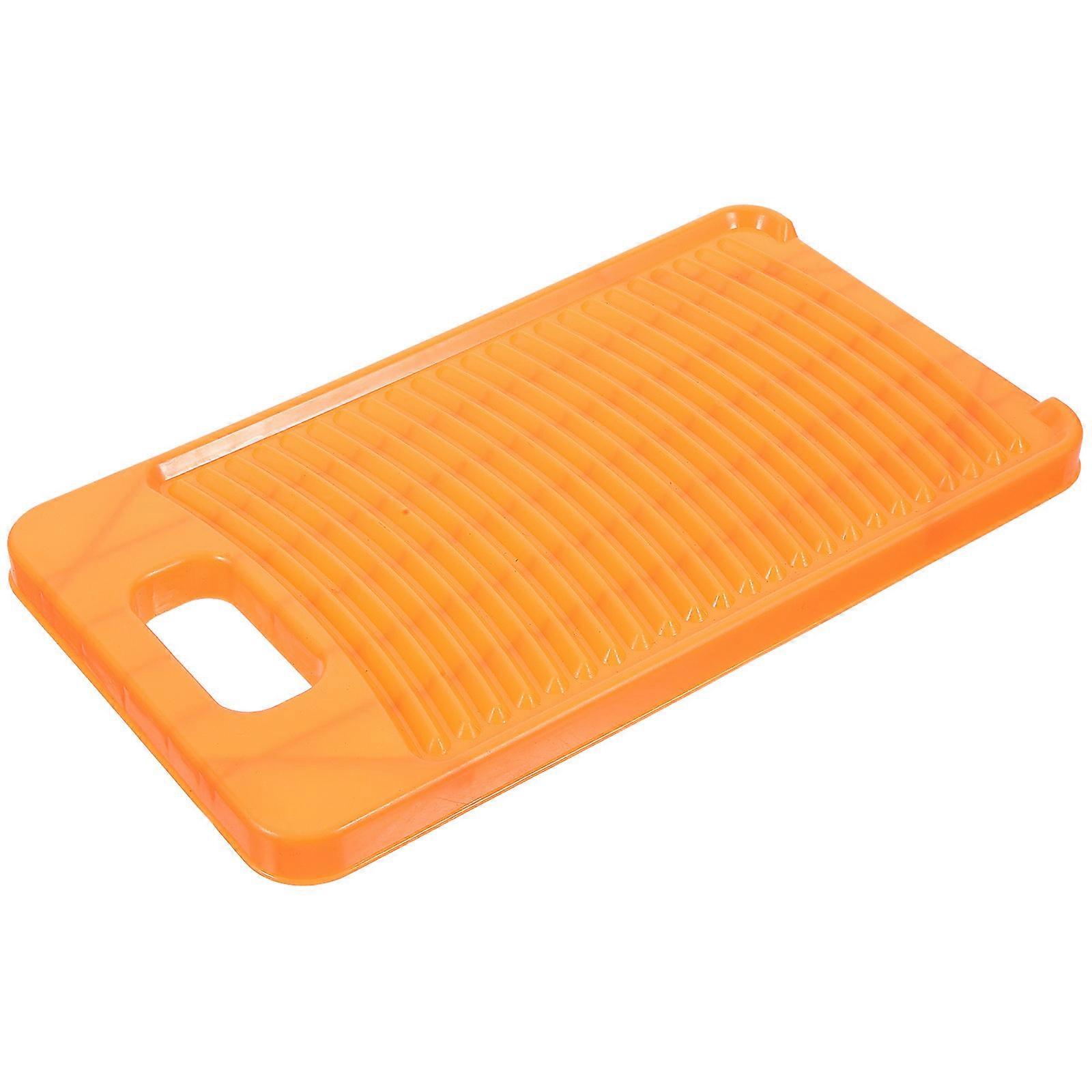 Scrub Board For Laundry Hand Washboard Rectangular Orange 28.5x16cm Clothes Cleaning 1Set
