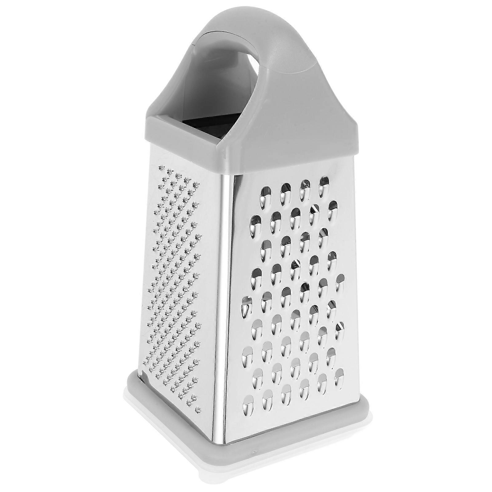 Vegetable Grating Tool Stainless Steel 4-Sides Design Kitchen Multi-Function Anti-Scald Bowl Clip 1Set