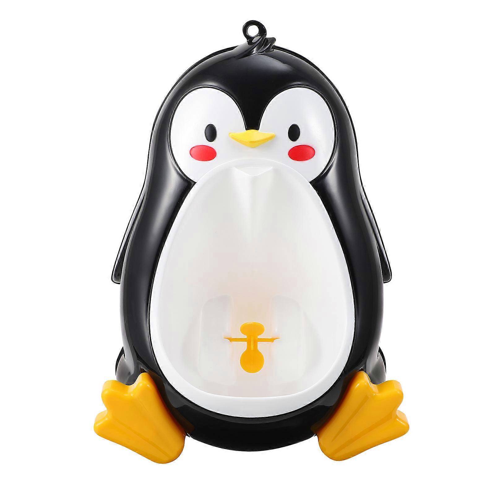Pinguin Form Töpfchen für Jungen aus strapazierfähigem PP Material schwarz 1 Stück