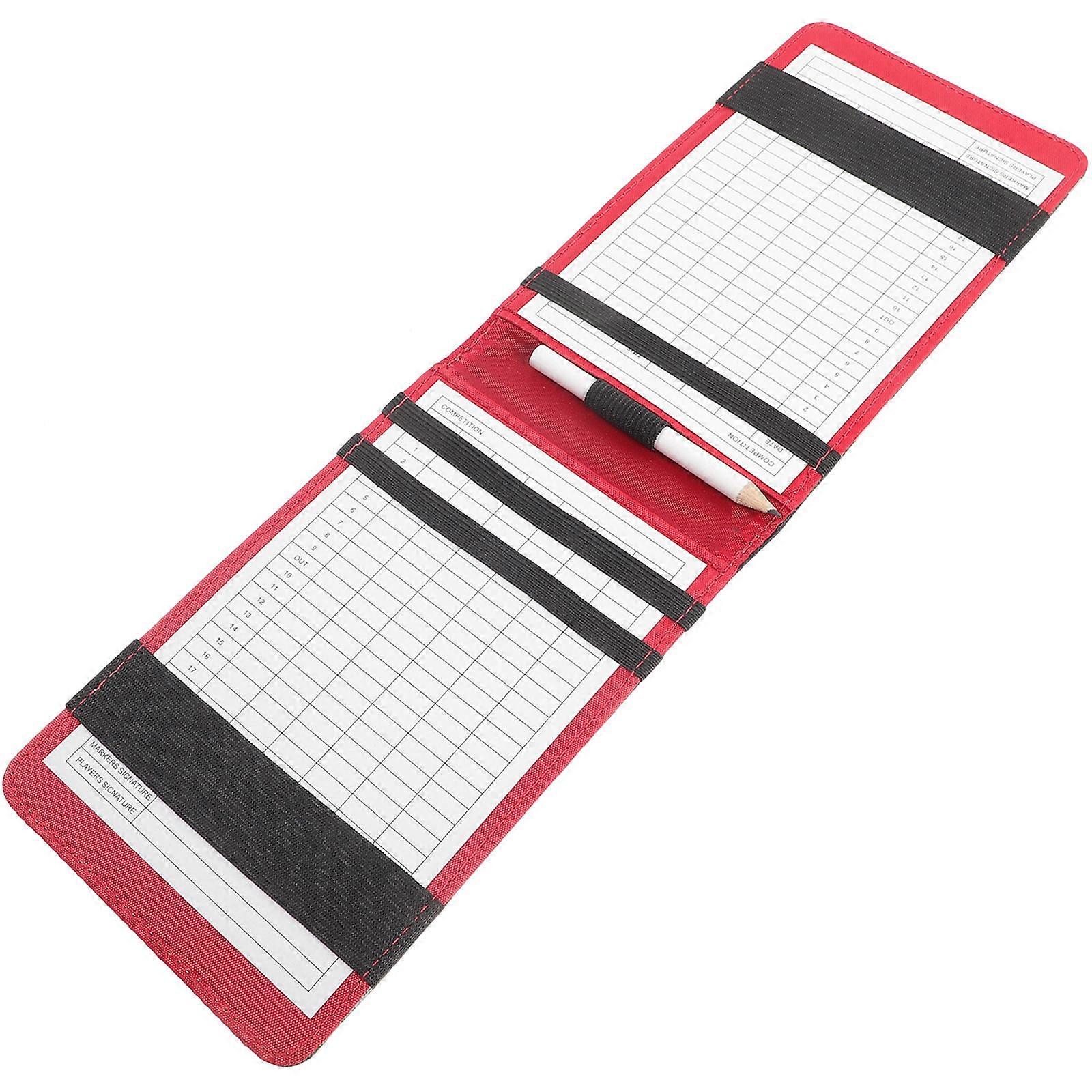 Portable Golfing Record Book Score Keeping Notebook Golf Equipment Rectangular Pink Camouflage Water Resistant 1Pack