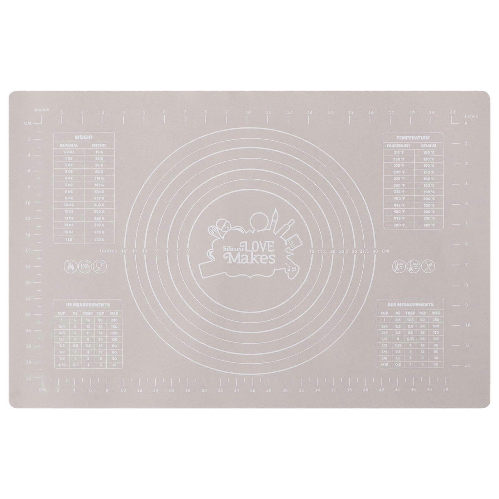 Non-Stick Reusable Silicone Mat Practical Kitchen Dough Mat For Home Baking 60x40cm 1Pc
