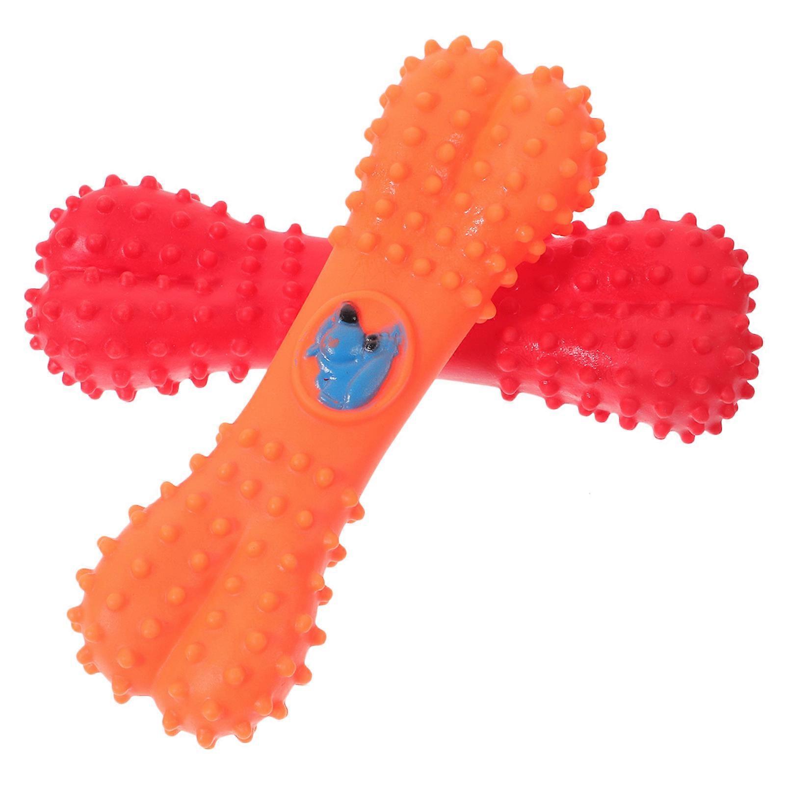 Pet Suppliesplay Chew Toy Sound Making Adorable Interactive Play Dog Shape Plastic 12x6.5x5.8cm 2Pack