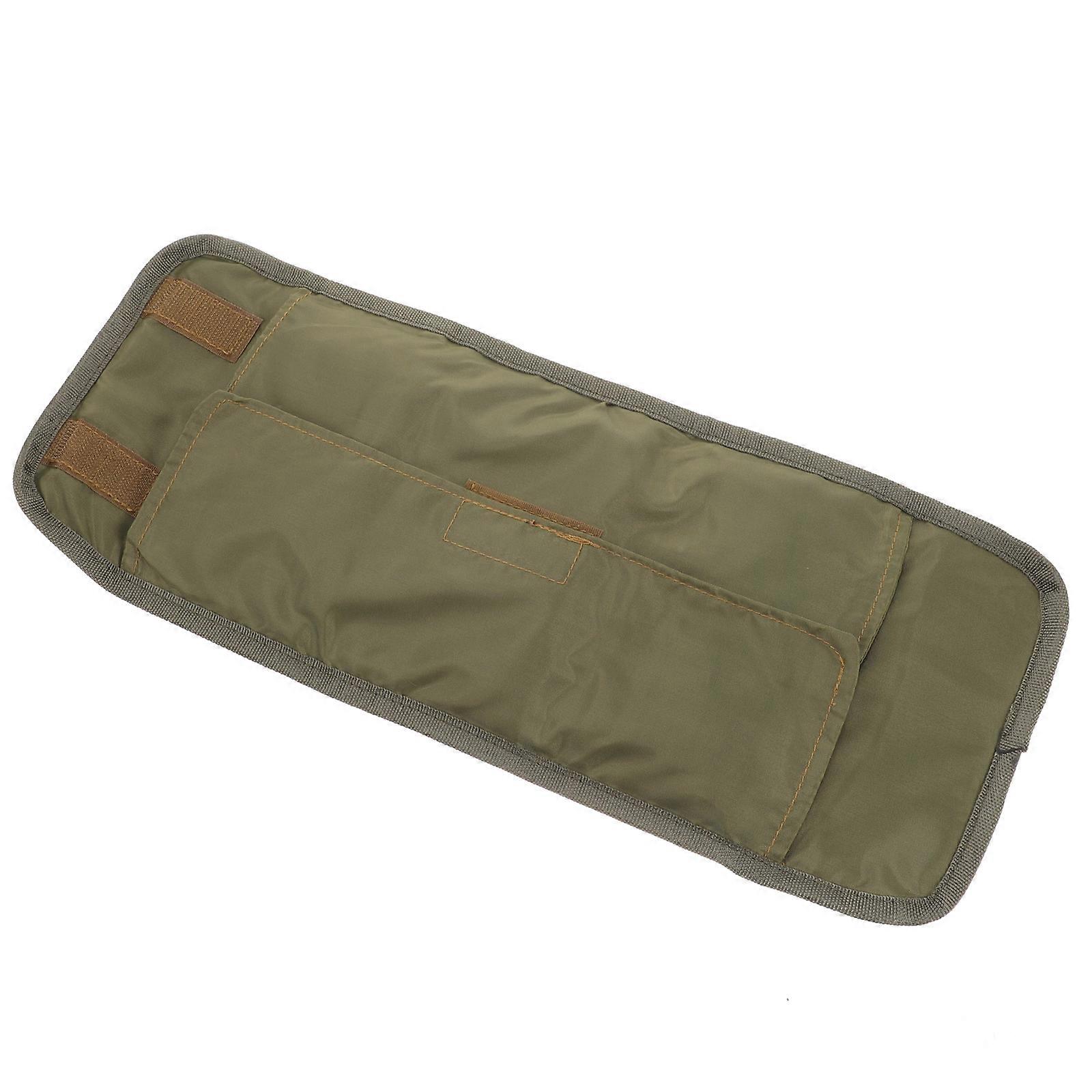 Fishing Tackle Bag Portable Fly Tying Tool Pouch Roll Up Fishing Tool Storage Organizer Rectangular Dark Green 42.00X32.00X0.40CM Waterproof 1Set